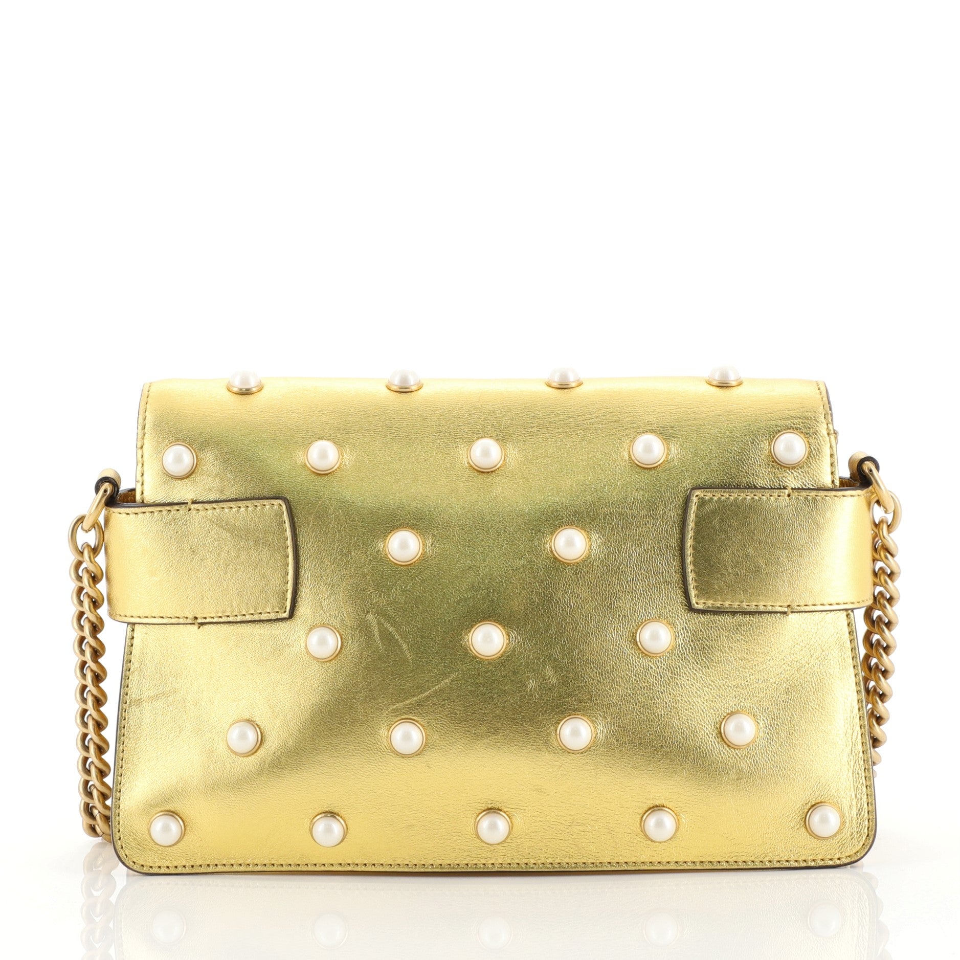 Broadway Pearly Bee Shoulder Bag Embellished Leather Mini