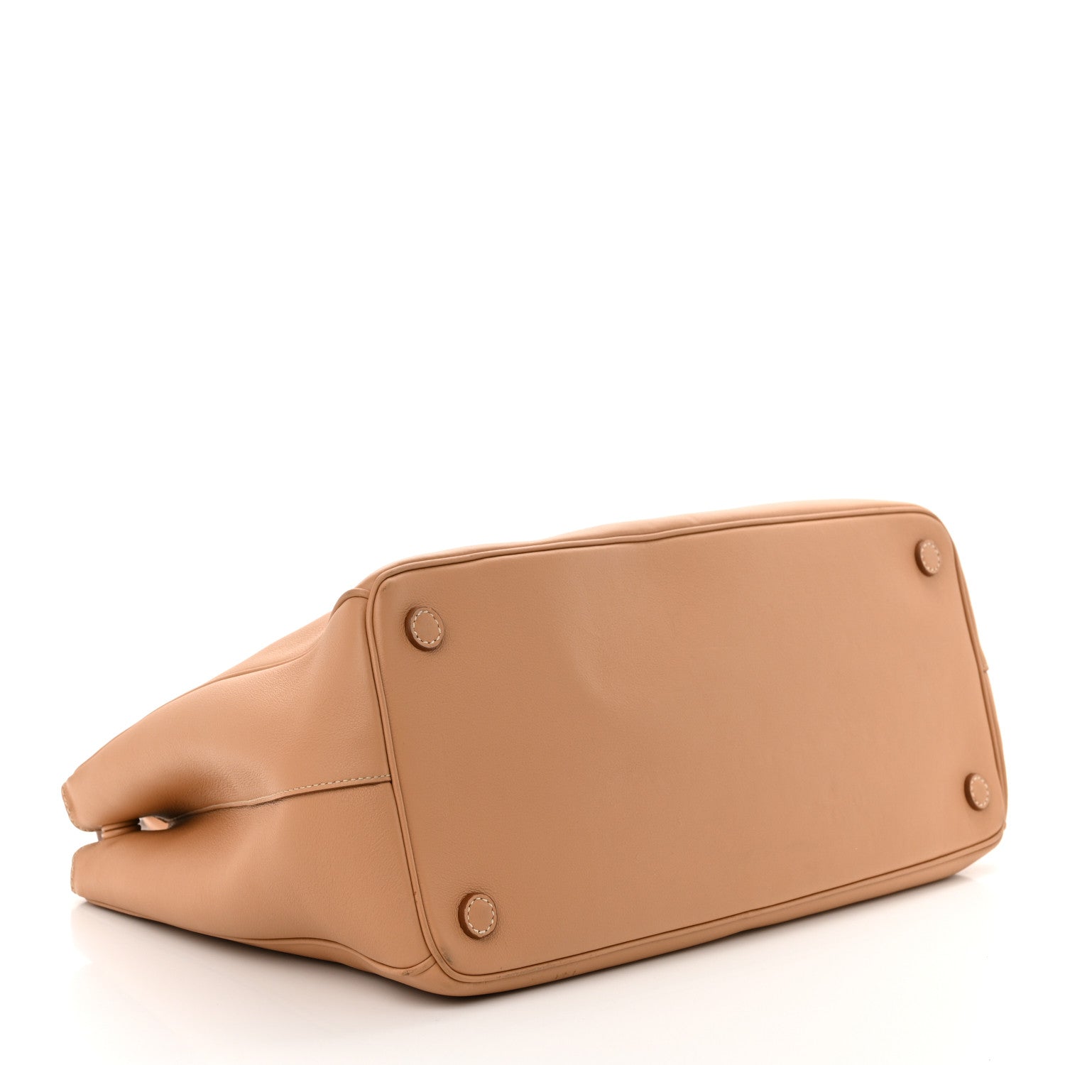 Soft Grain Calfskin Extra Large Galleria Double Zip Tote Natural