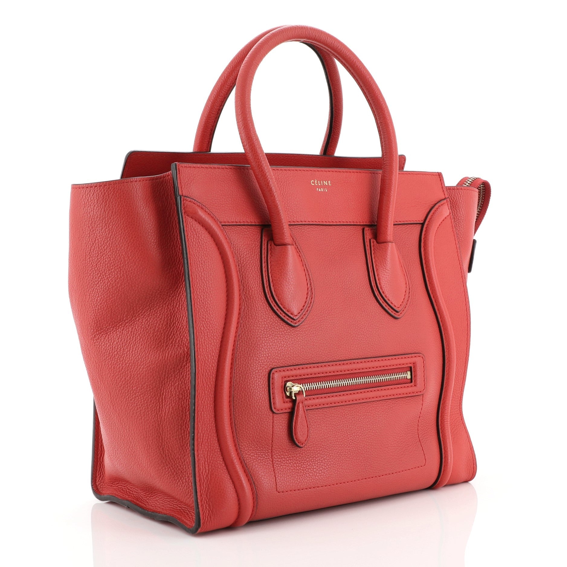 Luggage Handbag Grainy Leather Mini