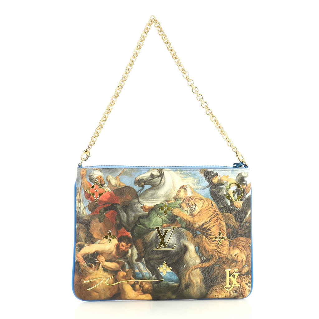 Pochette Clutch Limited Edition Jeff Koons Rubens Print Canvas