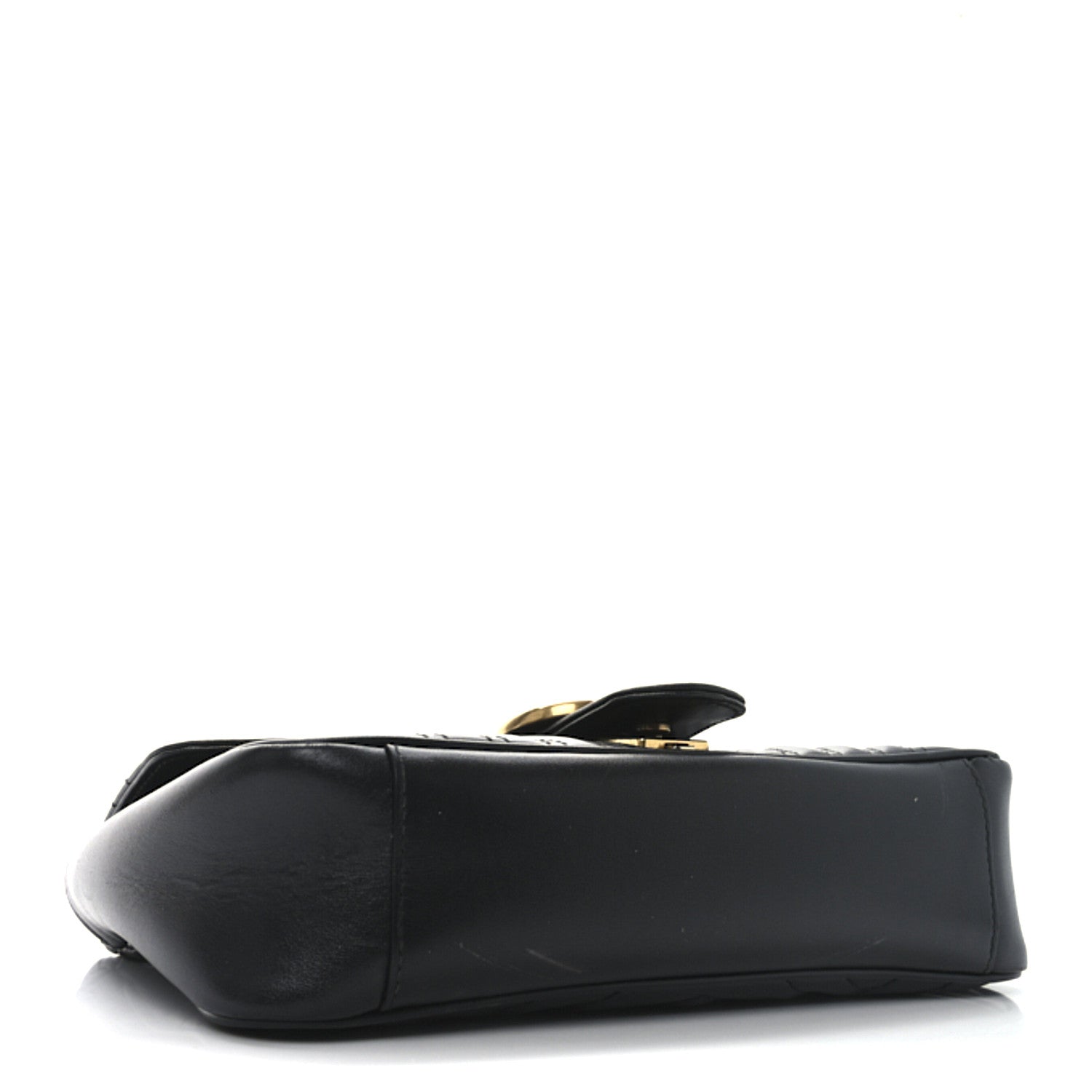 Calfskin Matelasse Small GG Marmont Shoulder Bag Black