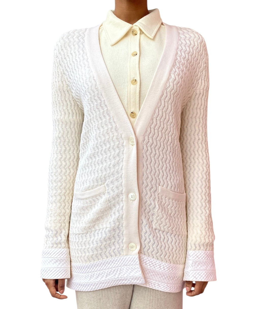 Thome Browne Ivory Wool Knit igan - 38 / US 4-6