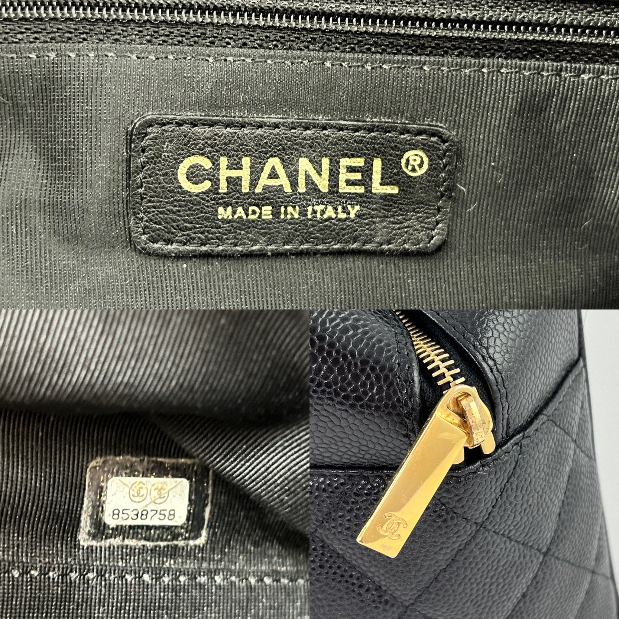 CHANEL Black Timeless Caviar Leather Bowler Bag