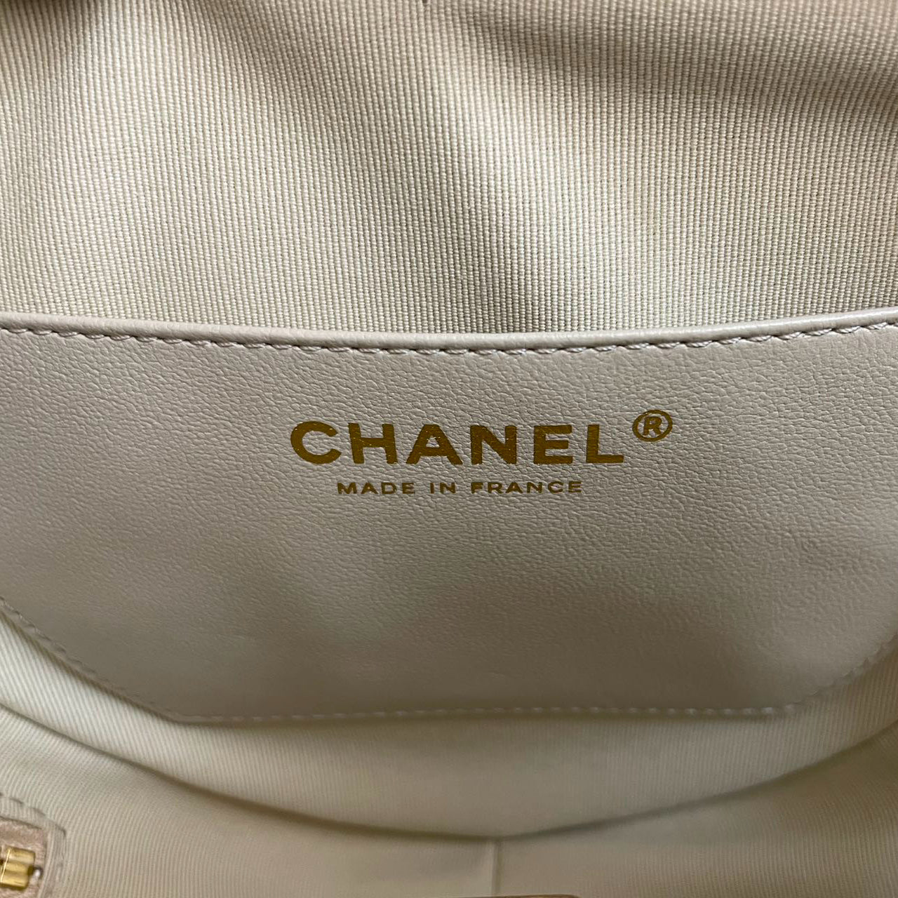 Chanel Champagne Gold Big Heart Bag in Love Heart Clutch Large Size