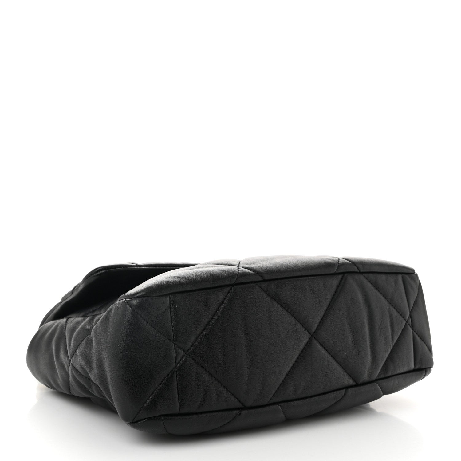 Lambskin Quilted Large Chanel 19 Flap Black