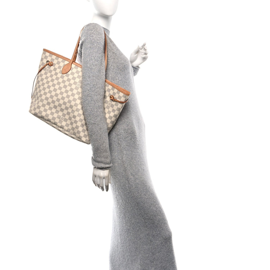 Damier Azur Neo Neverfull MM Rose Ballerine