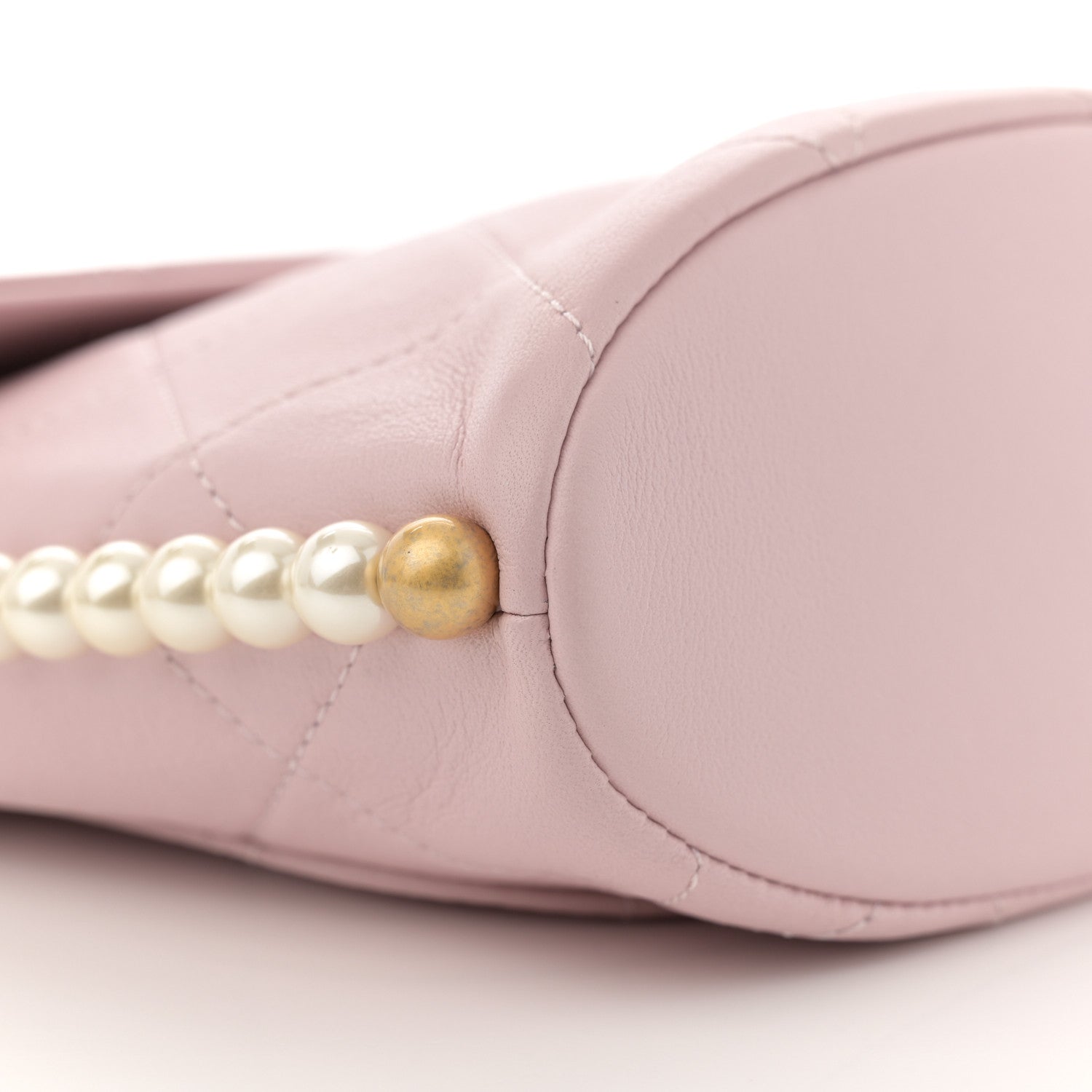 Calfskin Quilted Pearl Small About Pearls Hobo Bag Light Pink