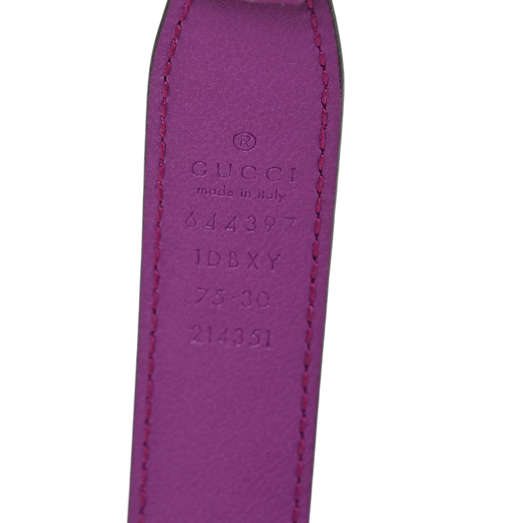 Efesto Leather Womens Horsebit 15/23mm Belt 75 30 Purple