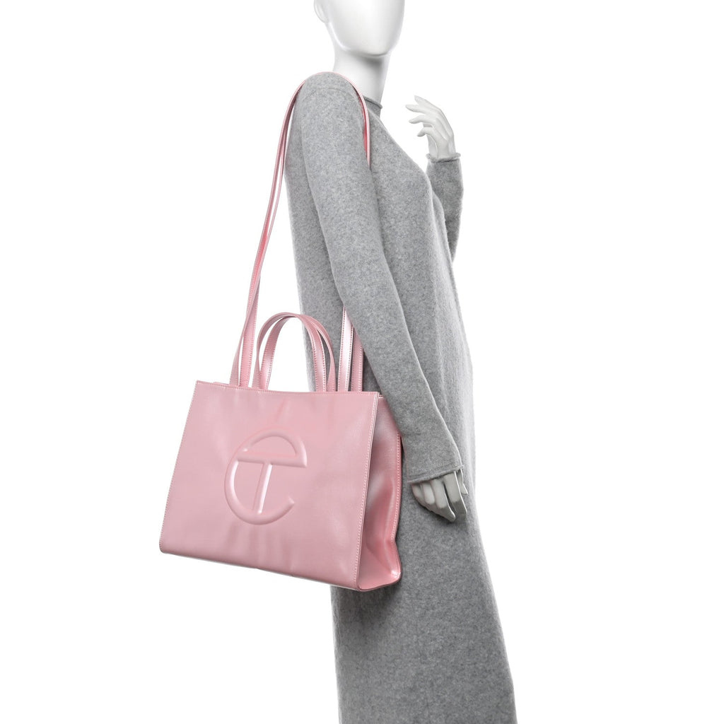 Metallic Vegan Leather Medium Shopping Bag Ballerina