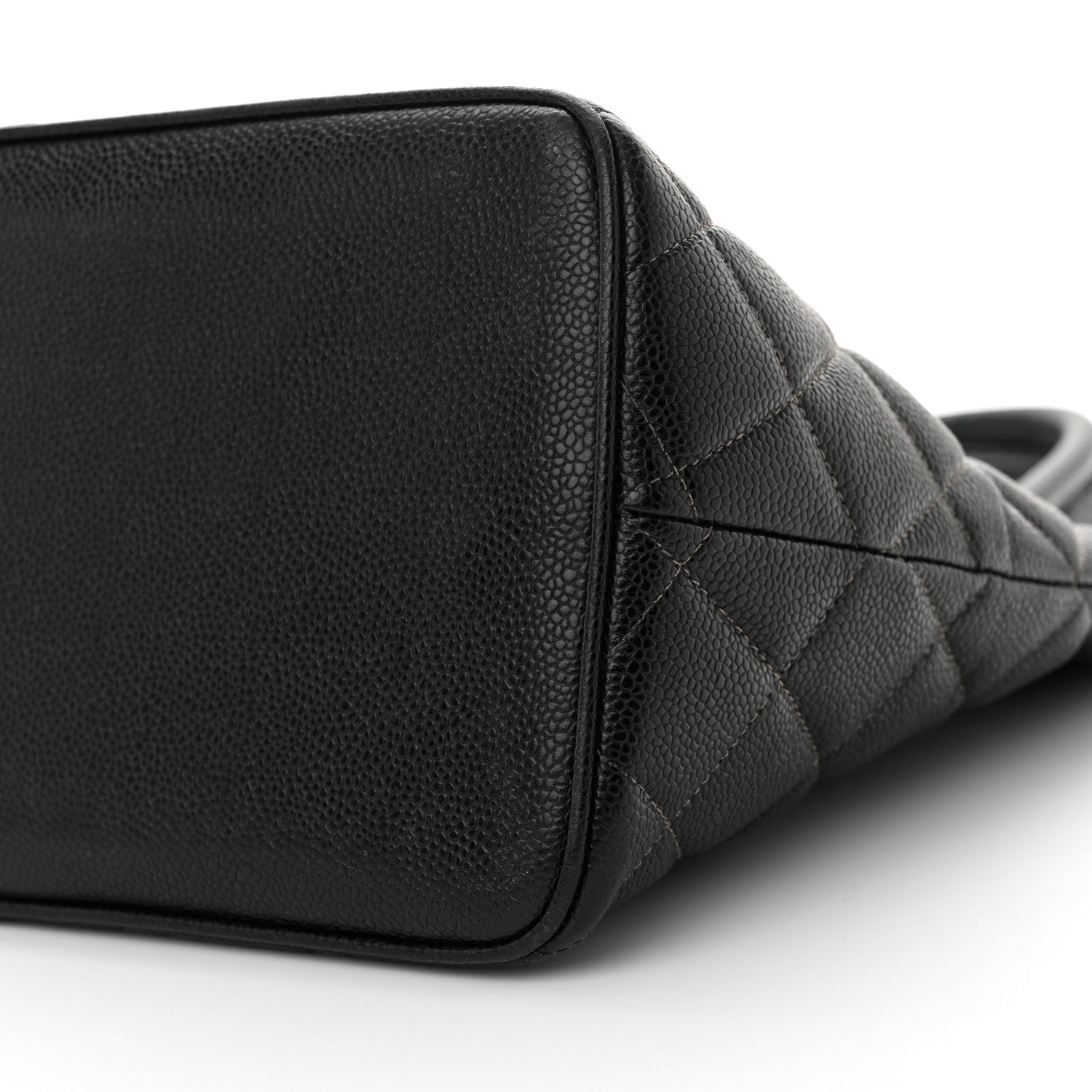 Caviar Quilted Medallion Tote Black