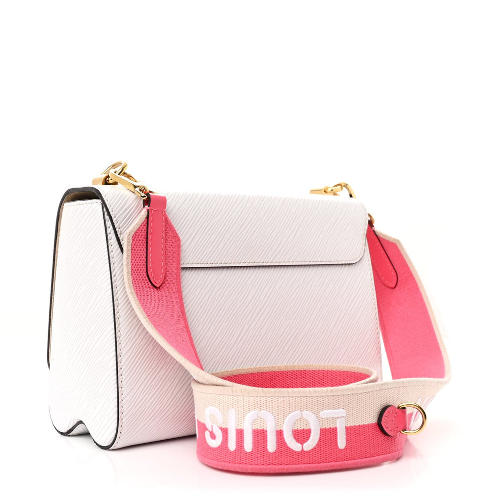 Epi Twist Shoulder Bag MM White Pink