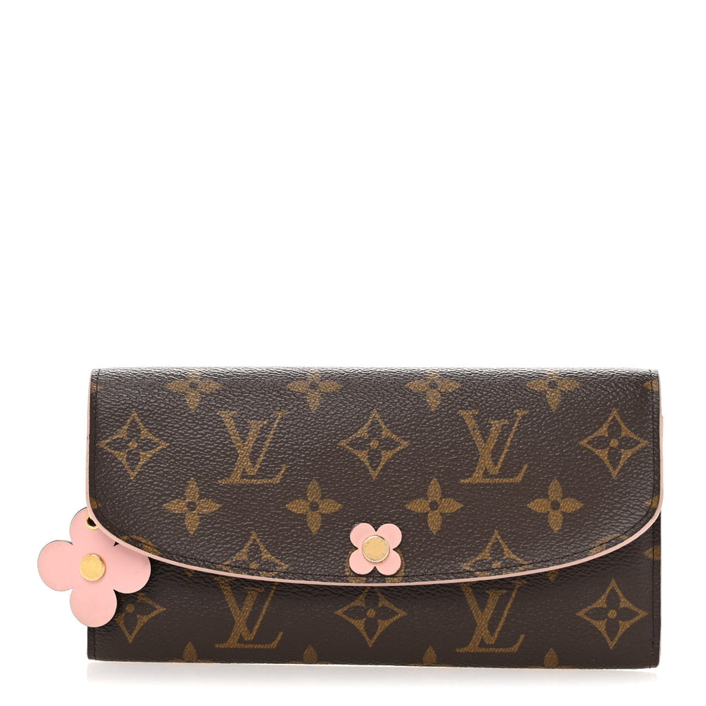 Monogram Bloom Flower Emilie Wallet Fuchsia