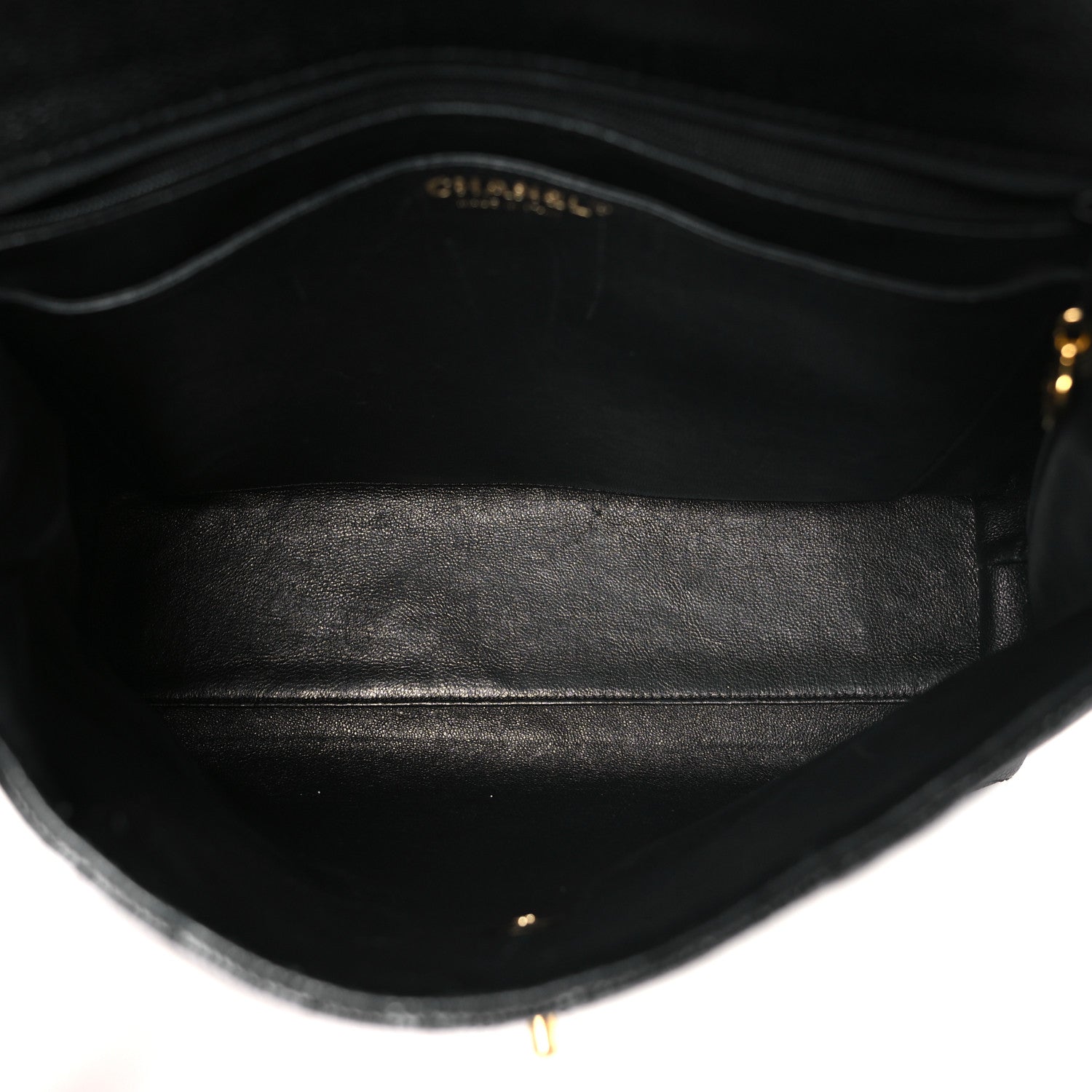 Caviar Quilted Jumbo Kelly Flap Black