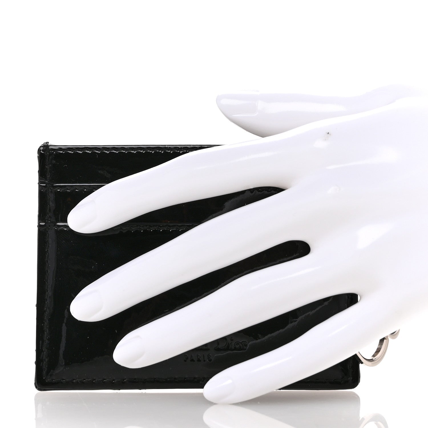 Patent Cannage Lady Dior  Holder Black
