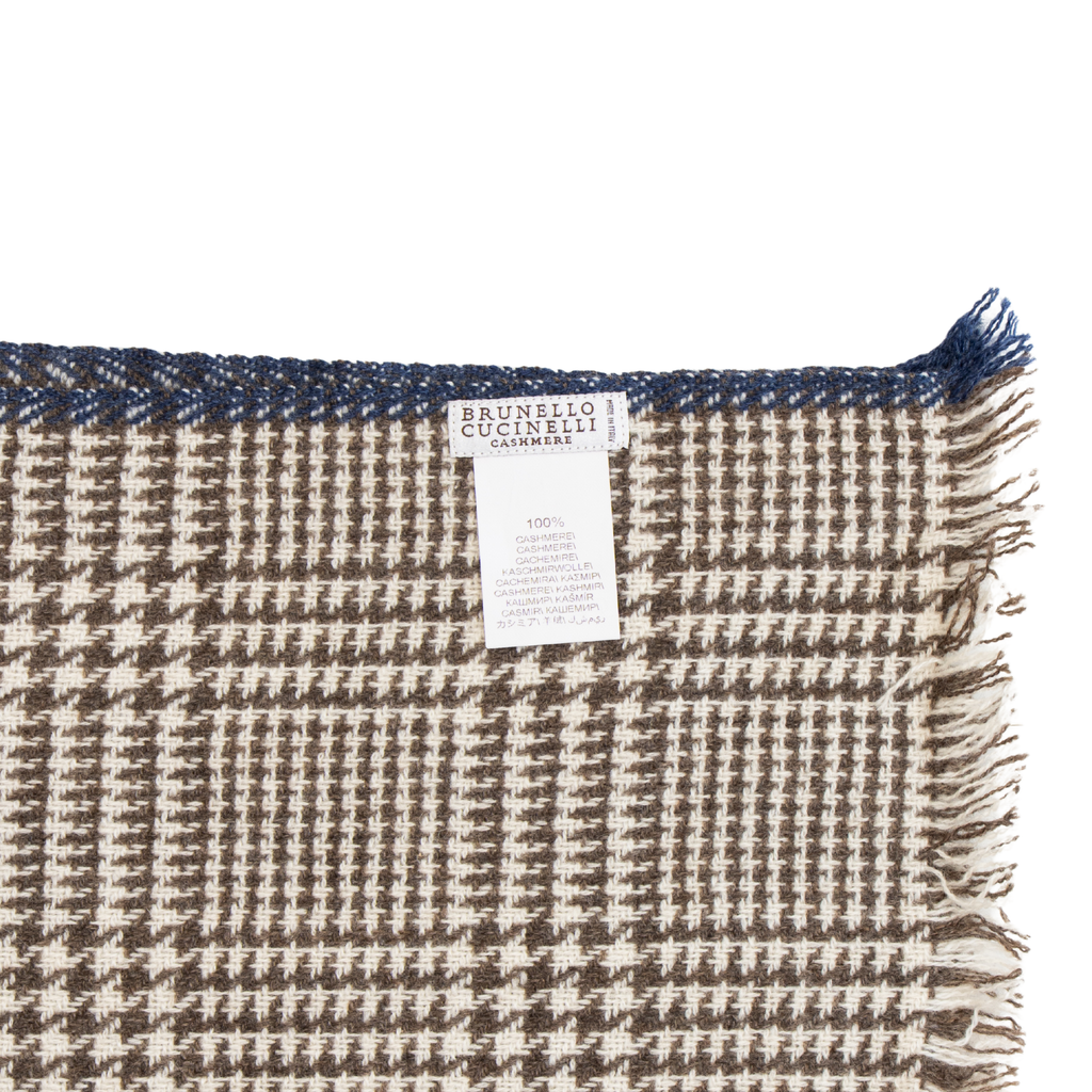 Brunello Cucinelli Cashmere Houndstooth Scarf