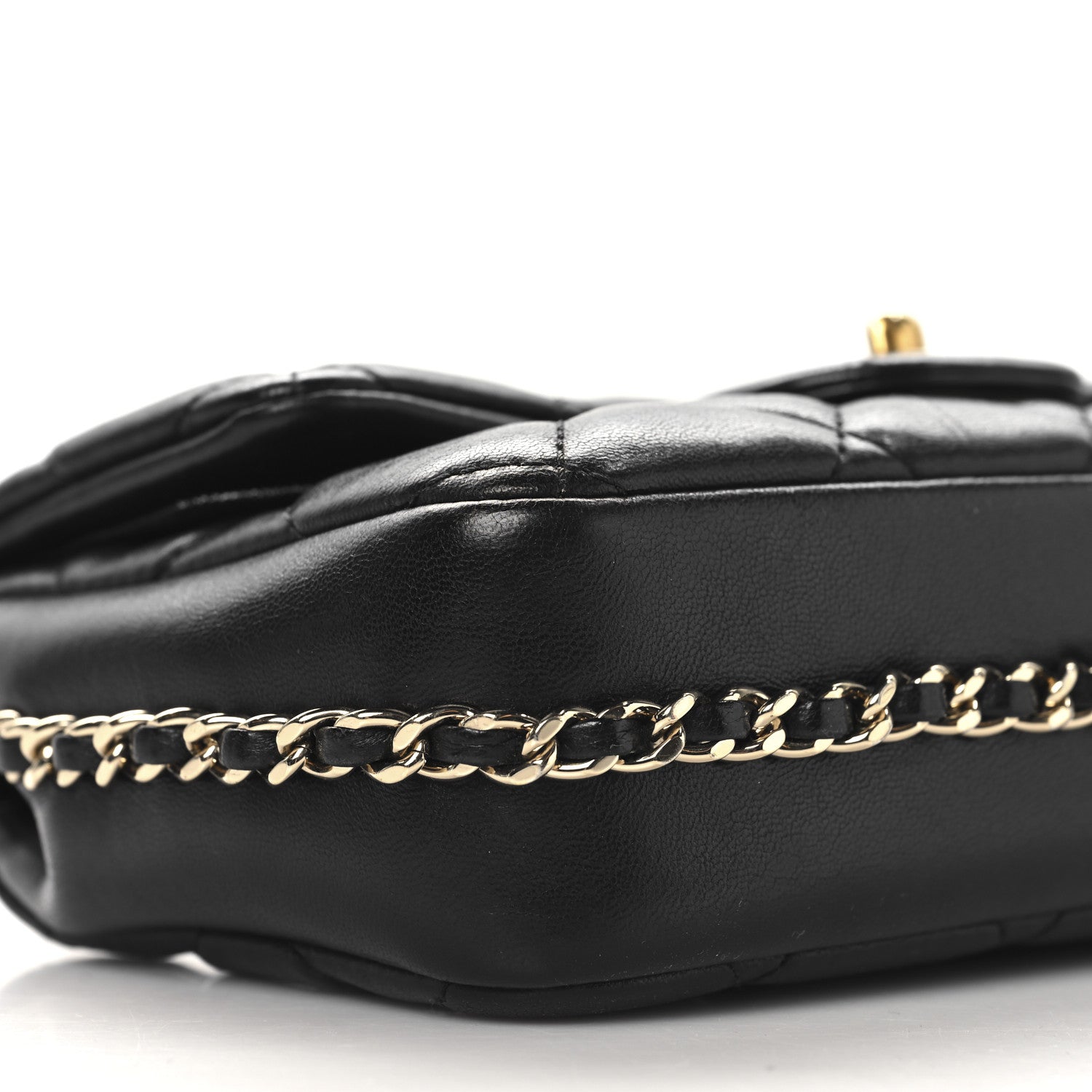 Lambskin Quilted Small My Precious Flap Black