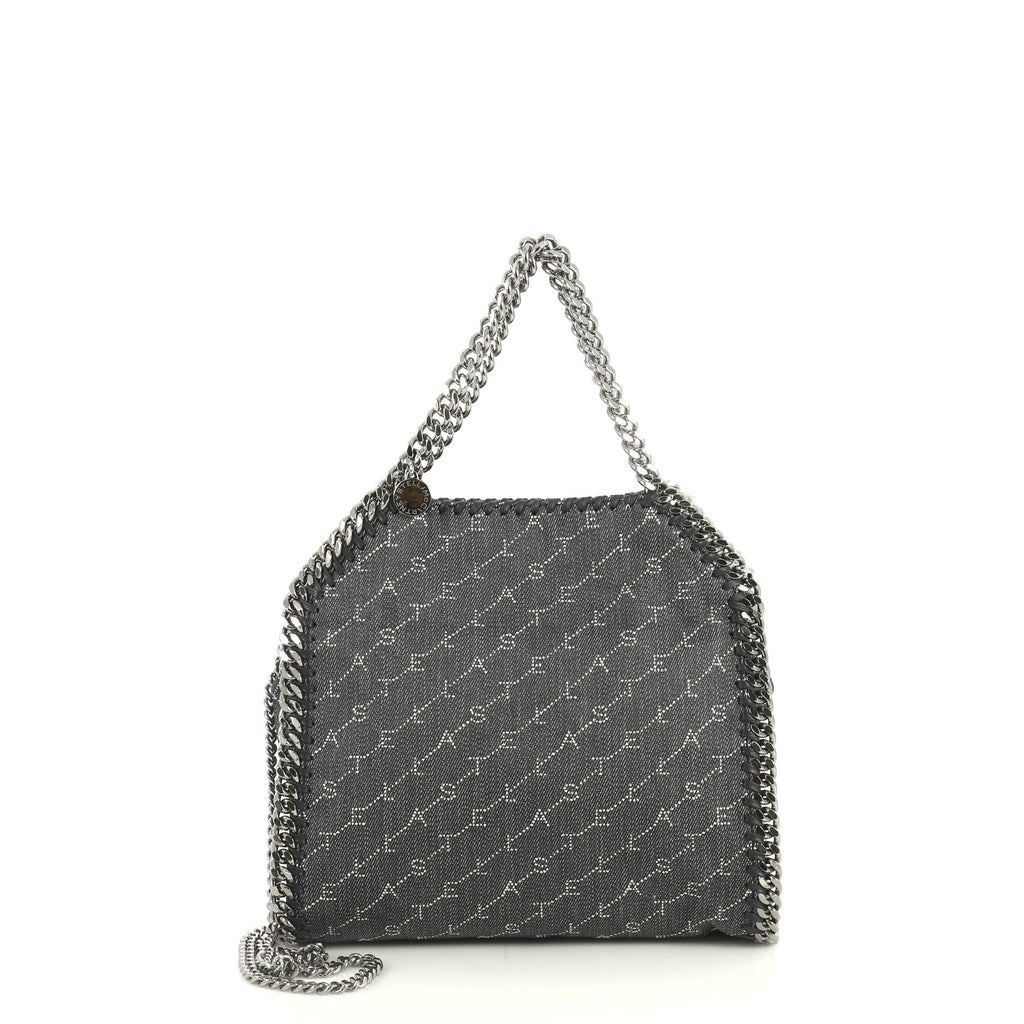 Falabella Fold Over Crossbody Bag Printed Denim Mini