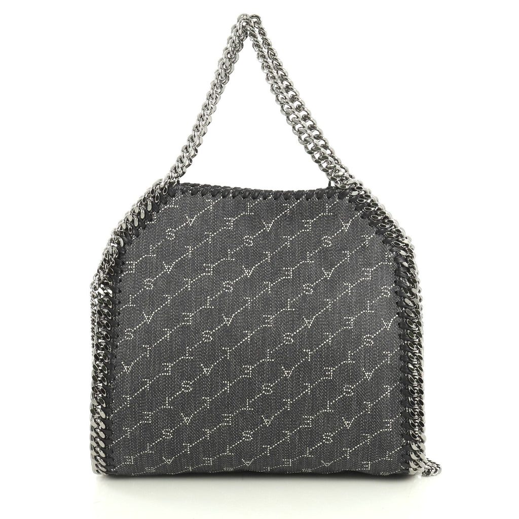 Falabella Fold Over Crossbody Bag Printed Denim Mini