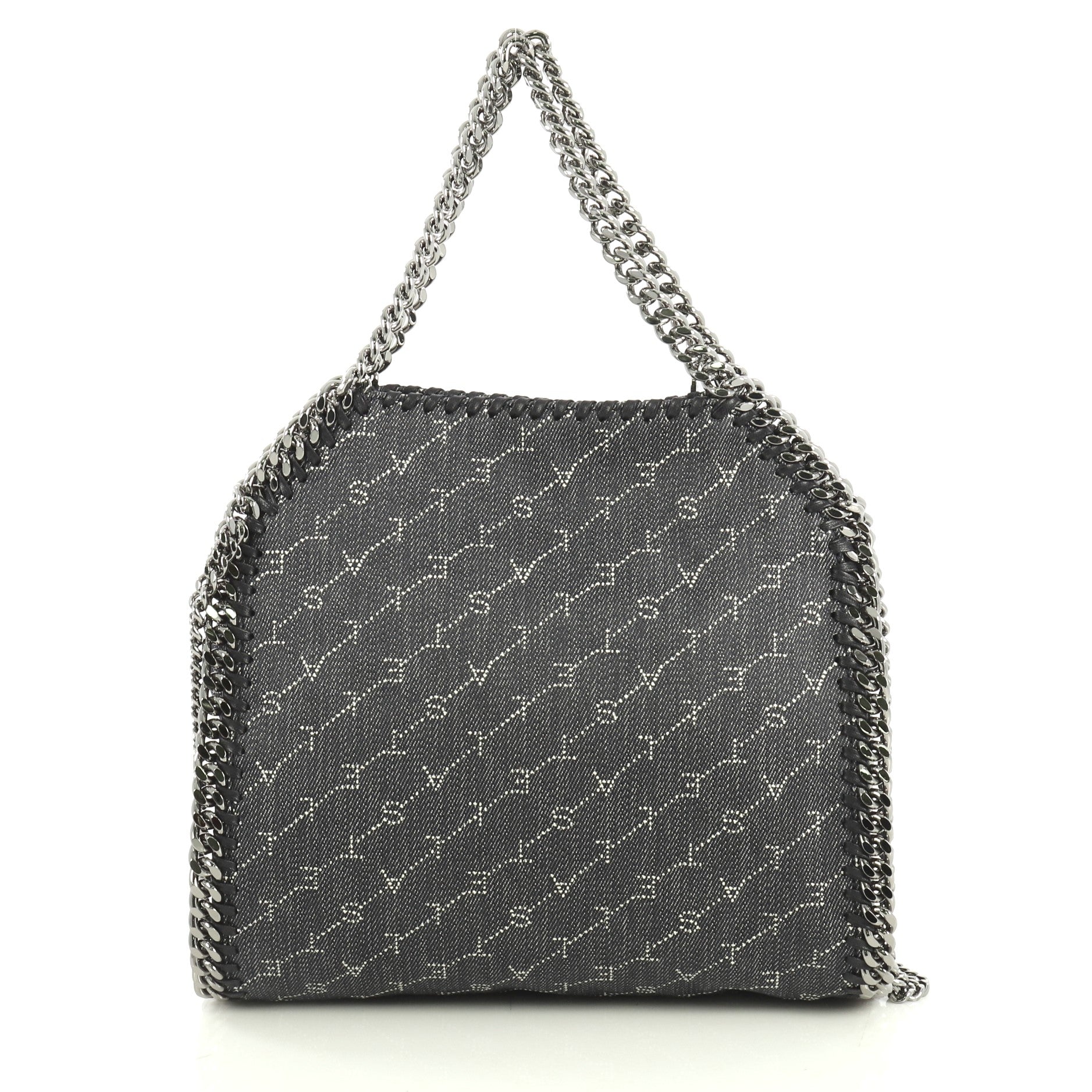 Falabella Fold Over Crossbody Bag Printed Denim Mini