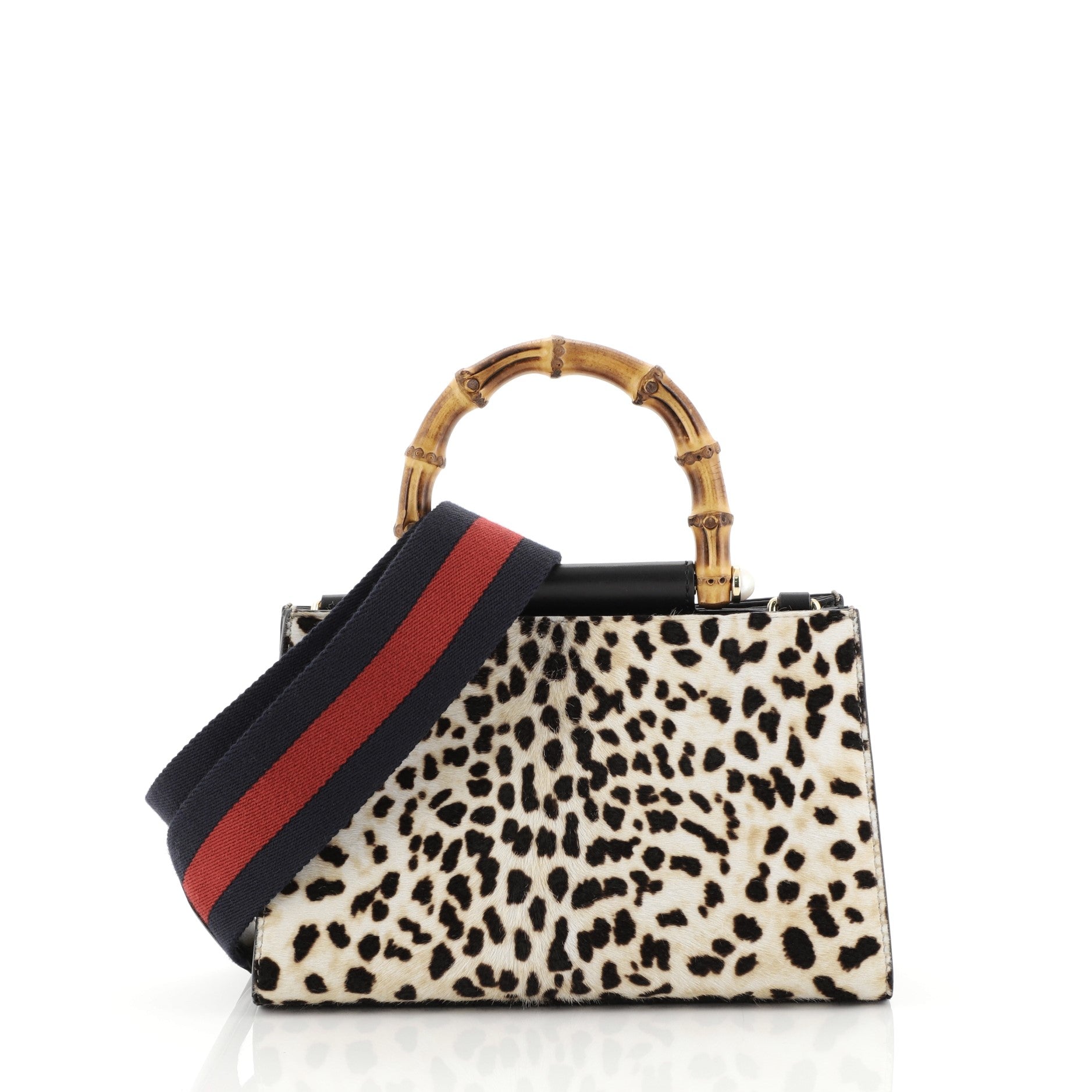 Nymphaea Top Handle Bag Printed Calf Hair Mini