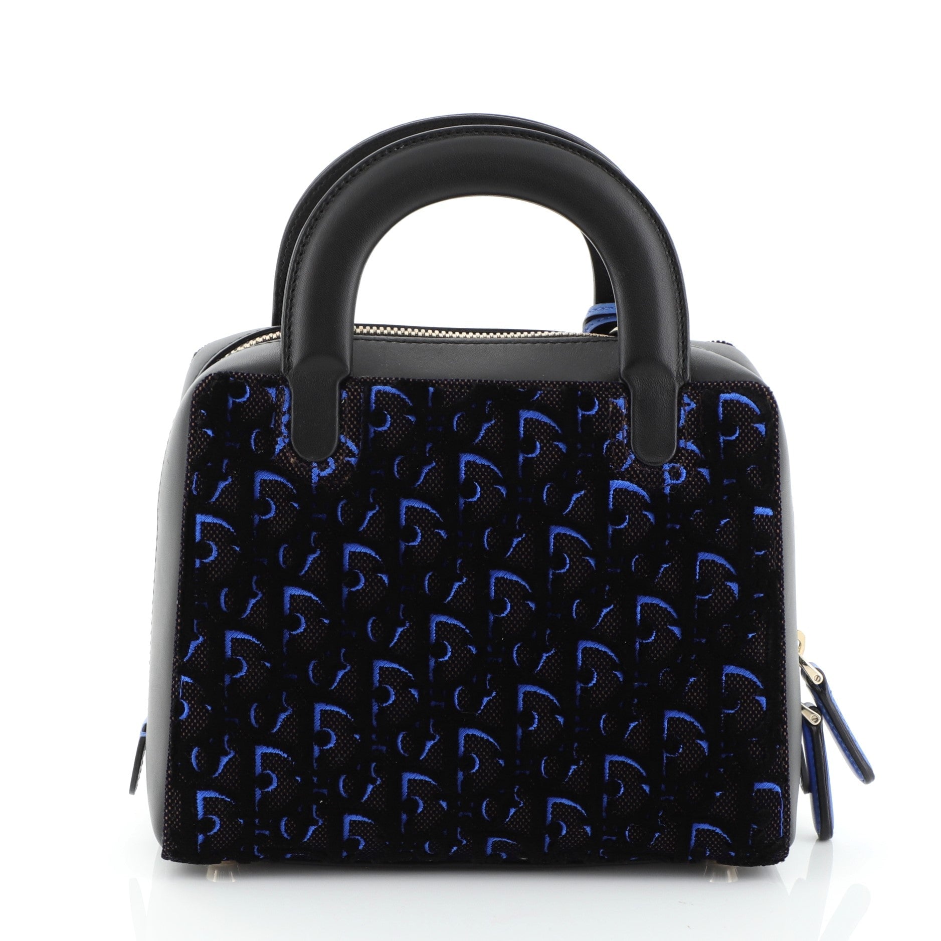 Lily Bowling Bag Oblique Velvet and Canvas Mini