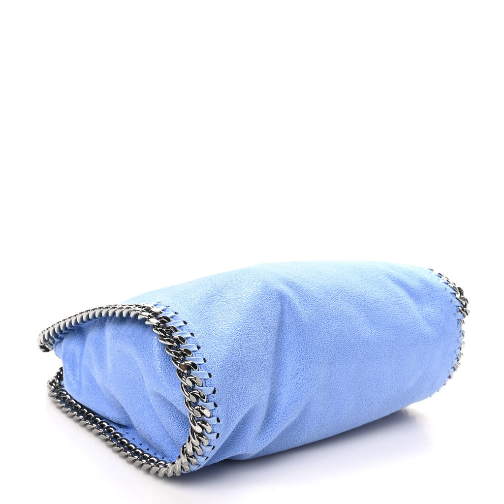 Shaggy Deer Mini Falabella Fold Over Tote Cerulean