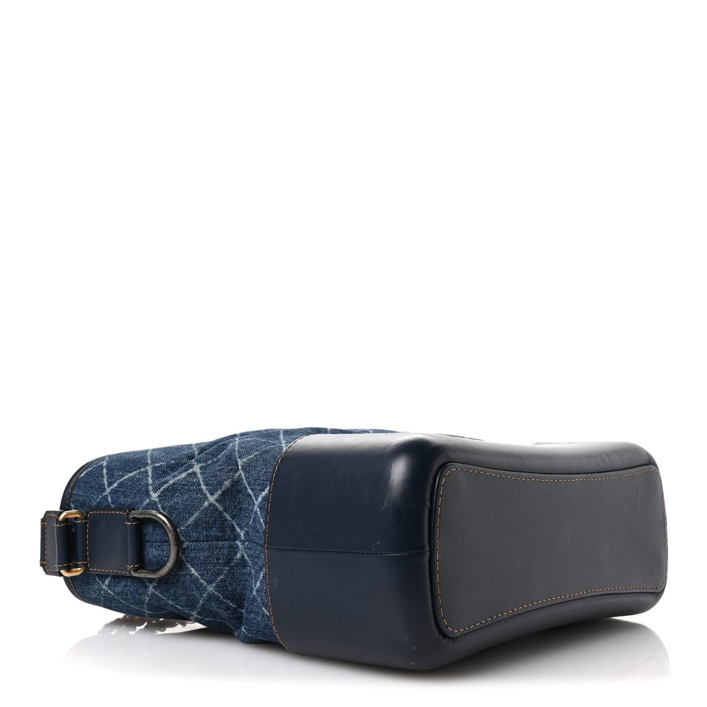 Denim Calfskin Medium Gabrielle Hobo Blue