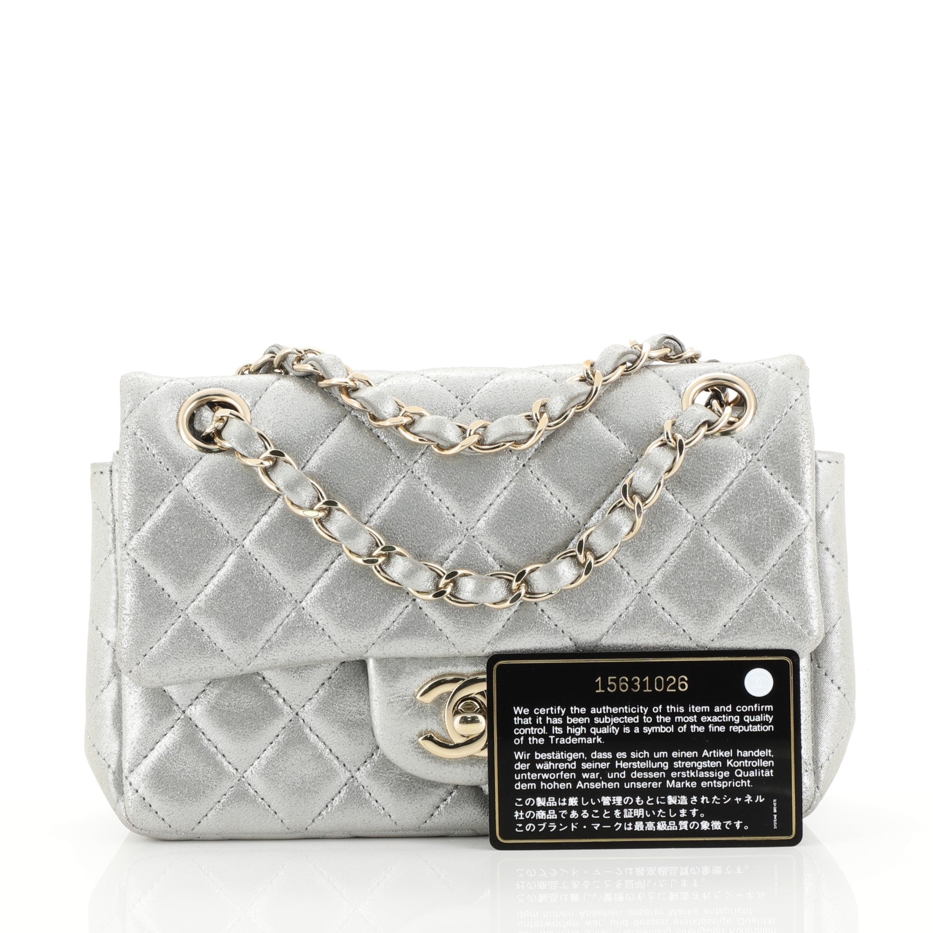 Classic Single Flap Bag Quilted Iridescent Calfskin Mini