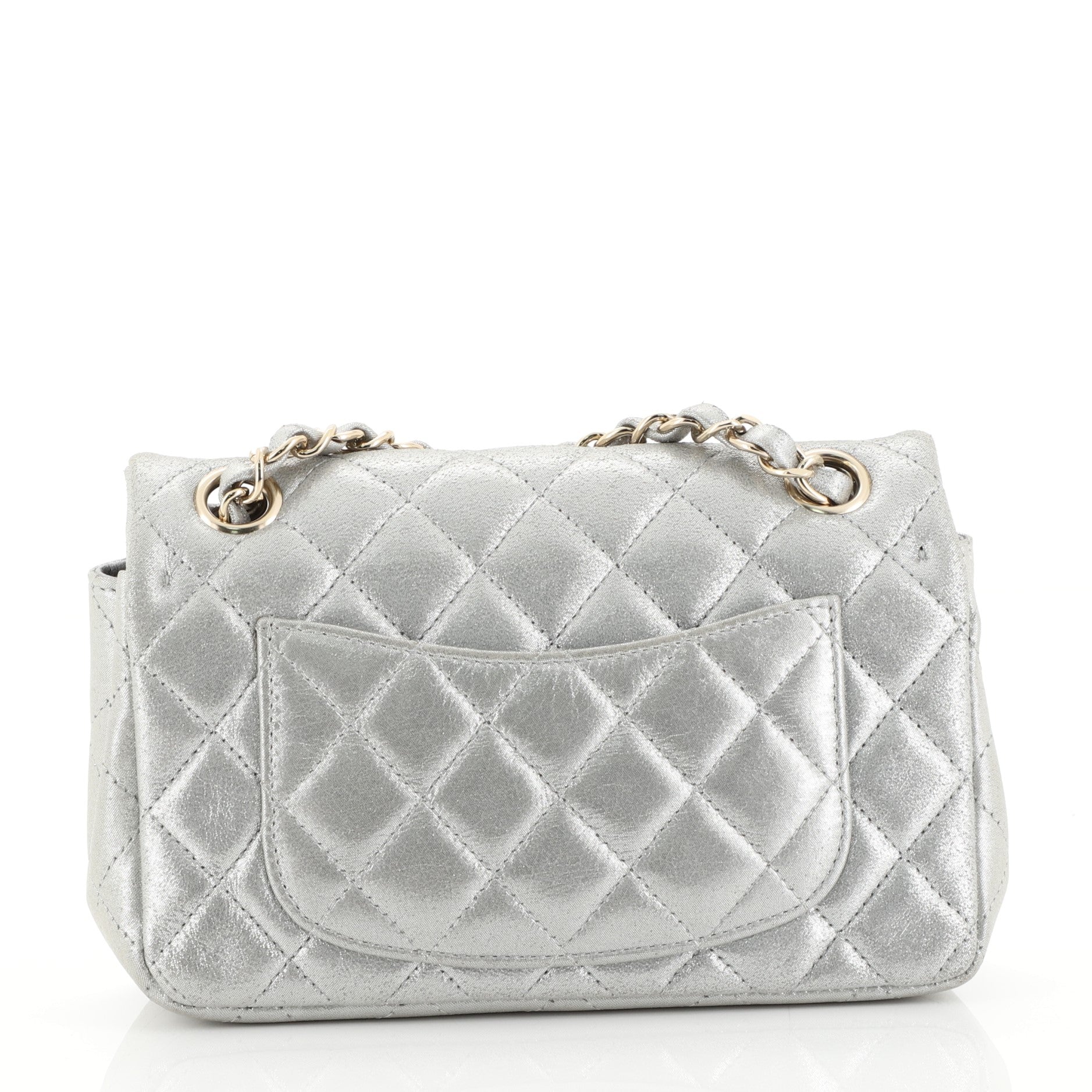 Classic Single Flap Bag Quilted Iridescent Calfskin Mini