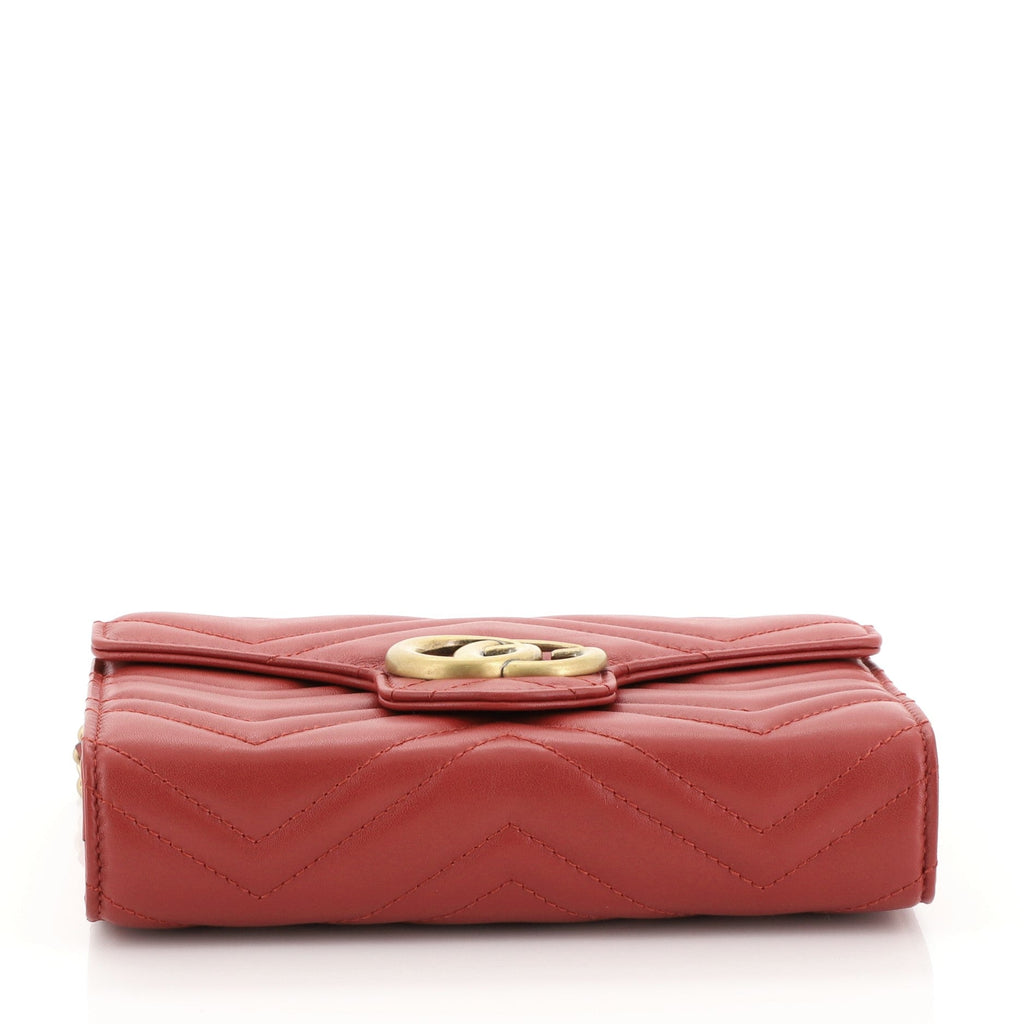 GG Marmont Chain Wallet Matelasse Leather Mini