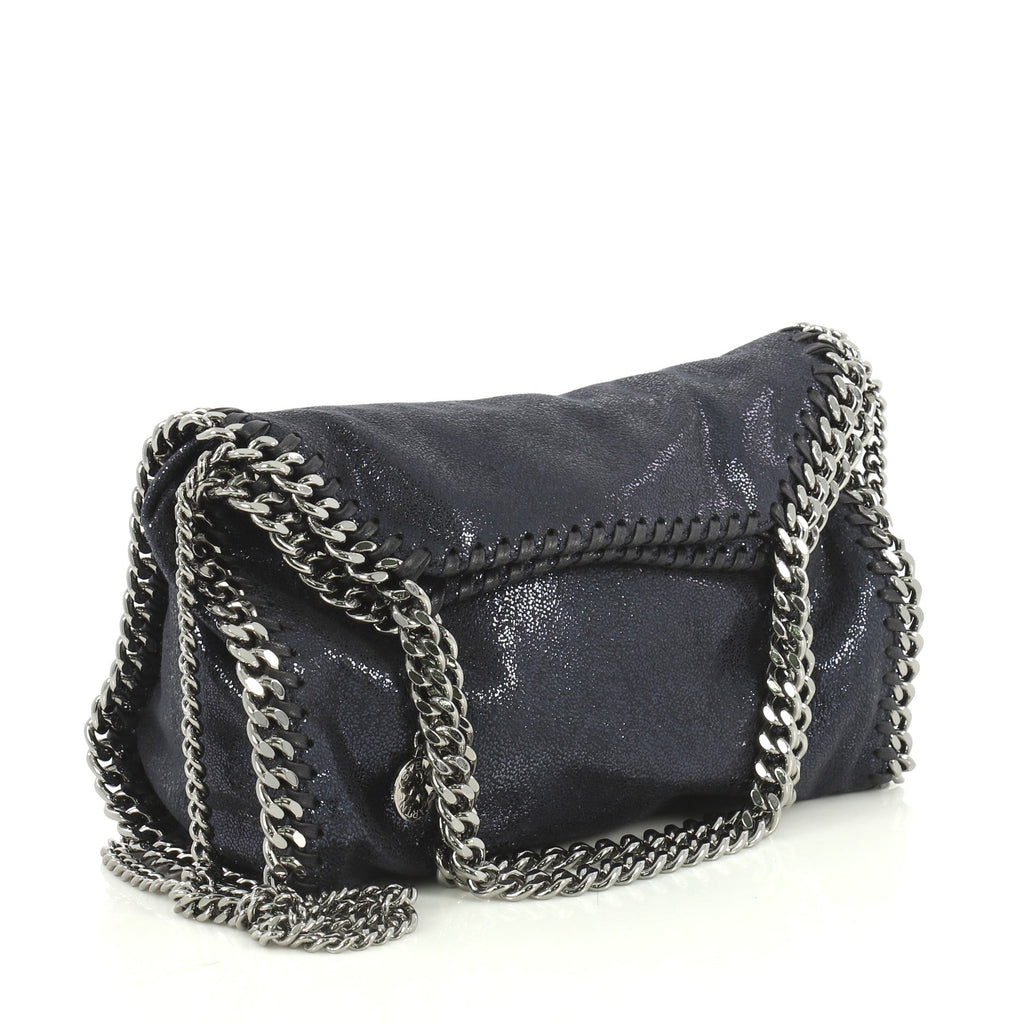 Falabella Fold Over Crossbody Bag Studded Shaggy Deer Mini