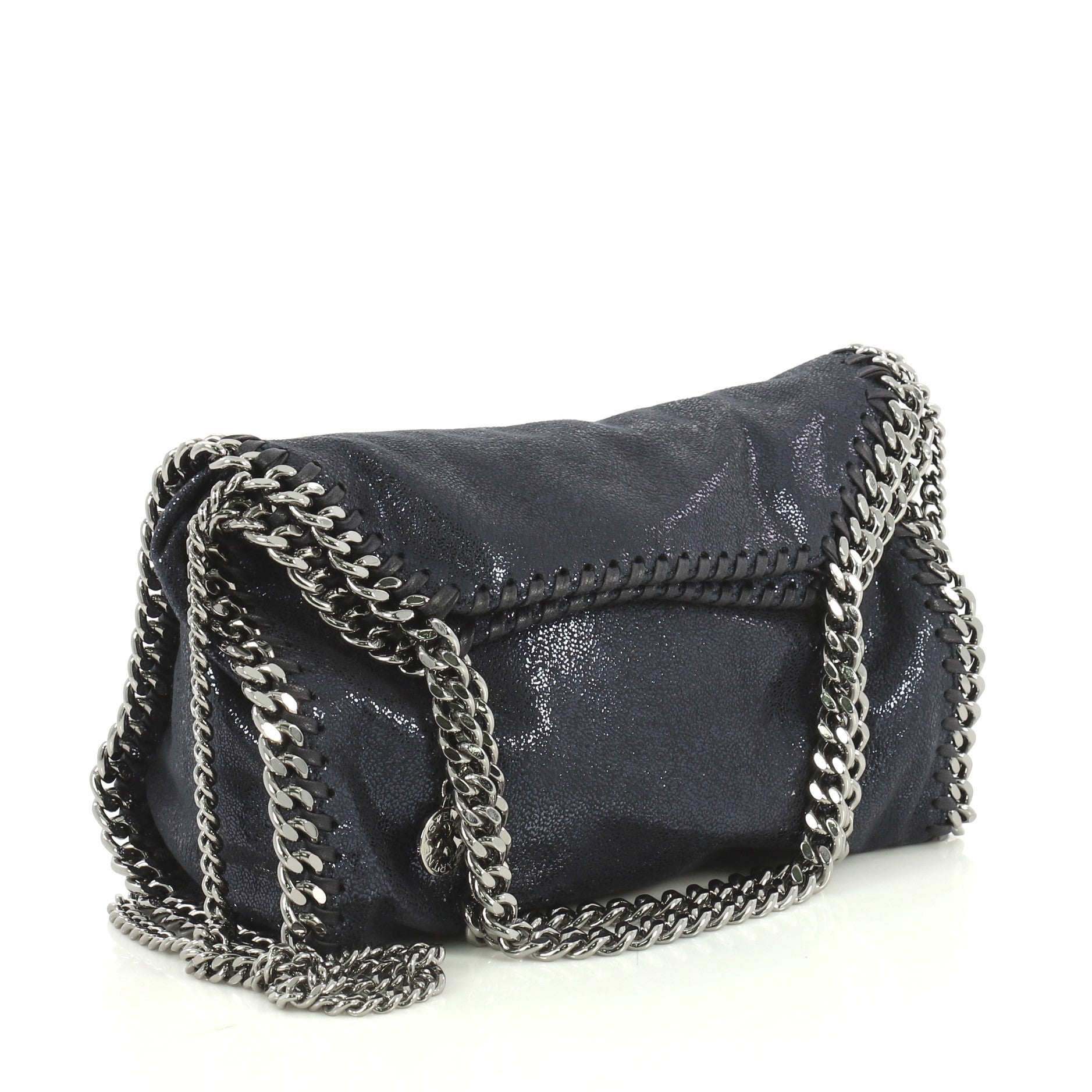 Falabella Fold Over Crossbody Bag Studded Shaggy Deer Mini