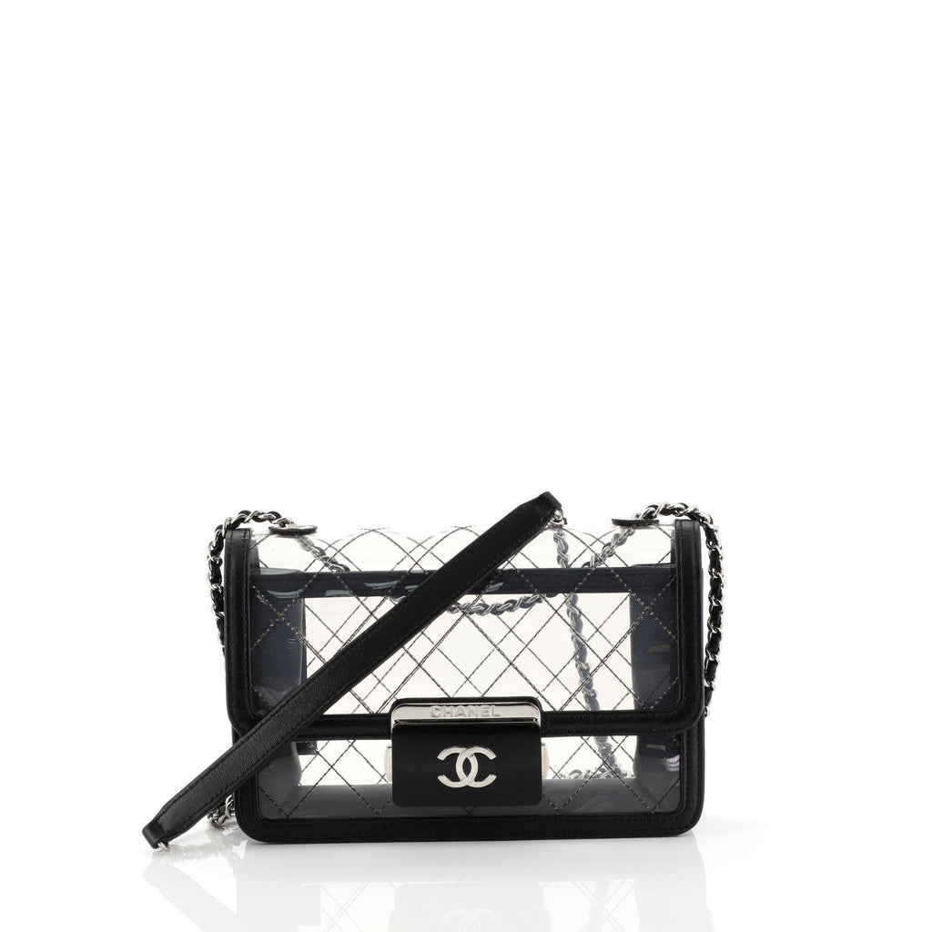 Beauty Lock Flap Bag Quilted PVC With Lambskin Mini