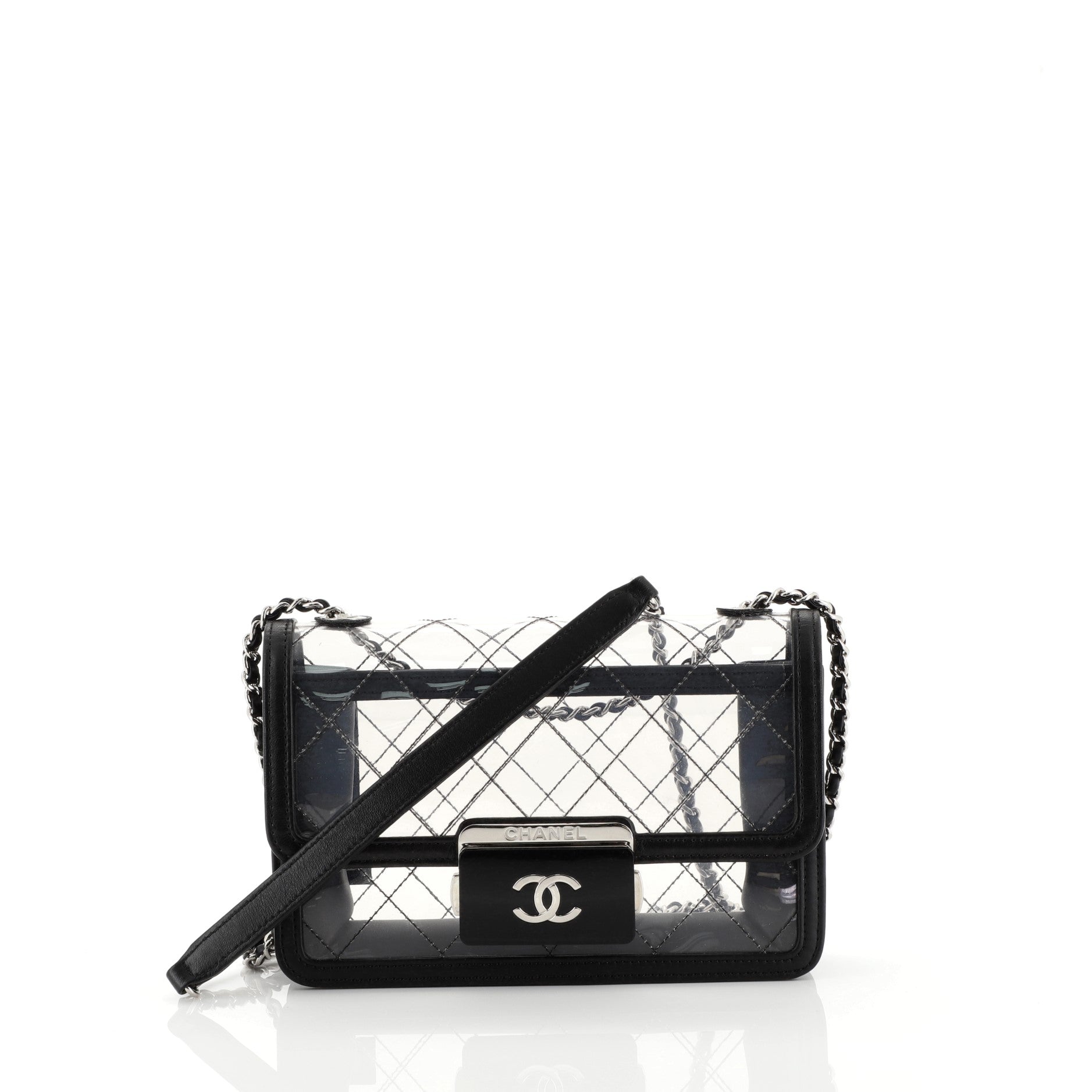 Beauty Lock Flap Bag Quilted PVC With Lambskin Mini