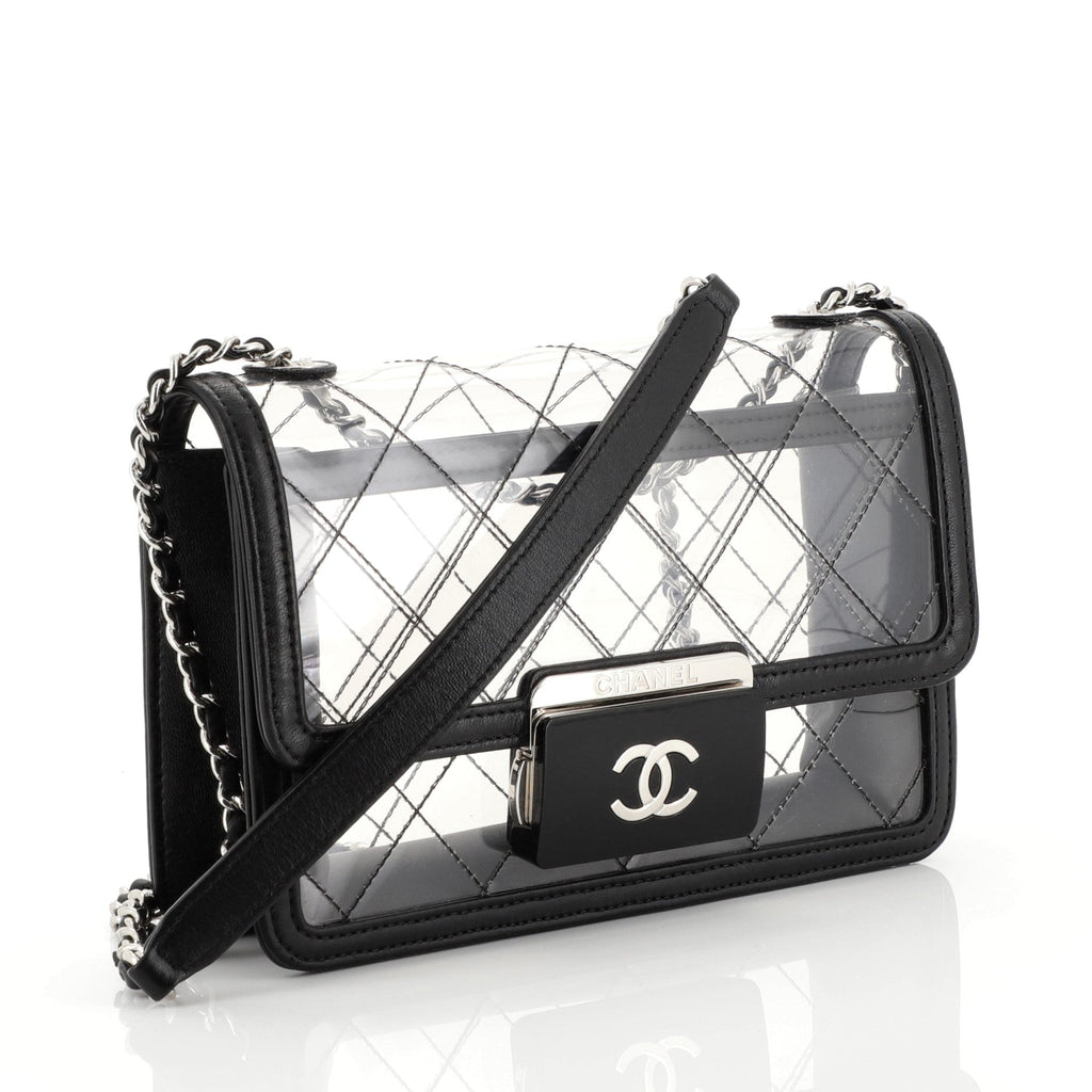 Beauty Lock Flap Bag Quilted PVC With Lambskin Mini