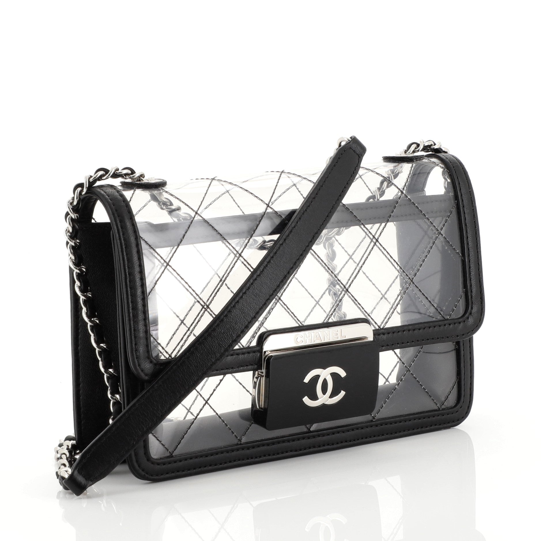 Beauty Lock Flap Bag Quilted PVC With Lambskin Mini
