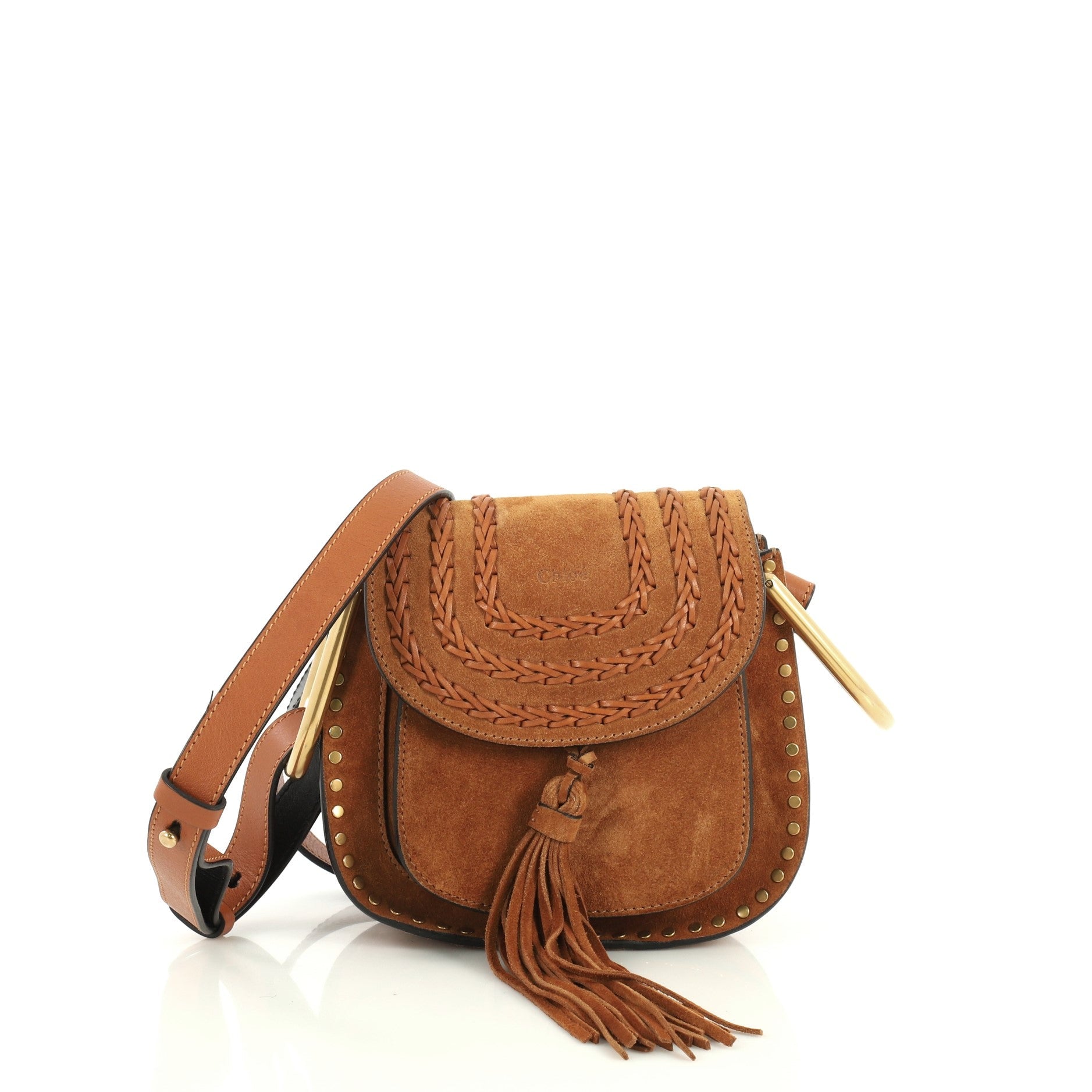 Hudson Handbag Whipstitch Suede Mini