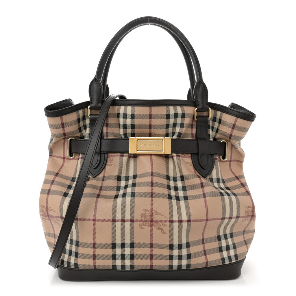 Haymarket Check Medium Golderton Tote Chocolate