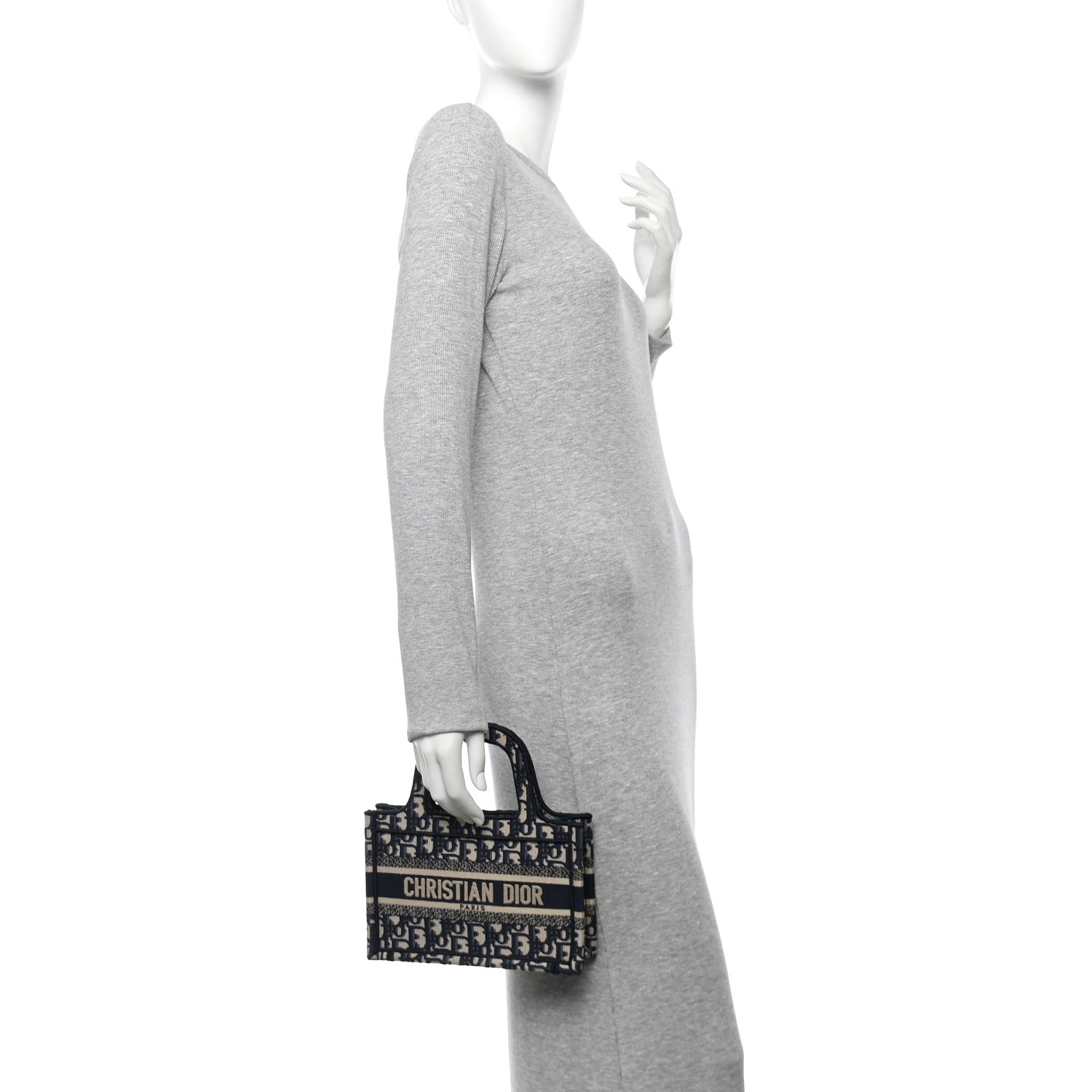Oblique Mini Book Tote Blue Multicolor