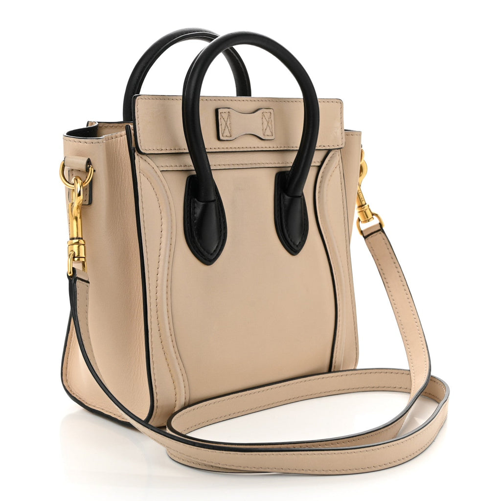 Smooth Calfskin Nano Luggage Powder Black