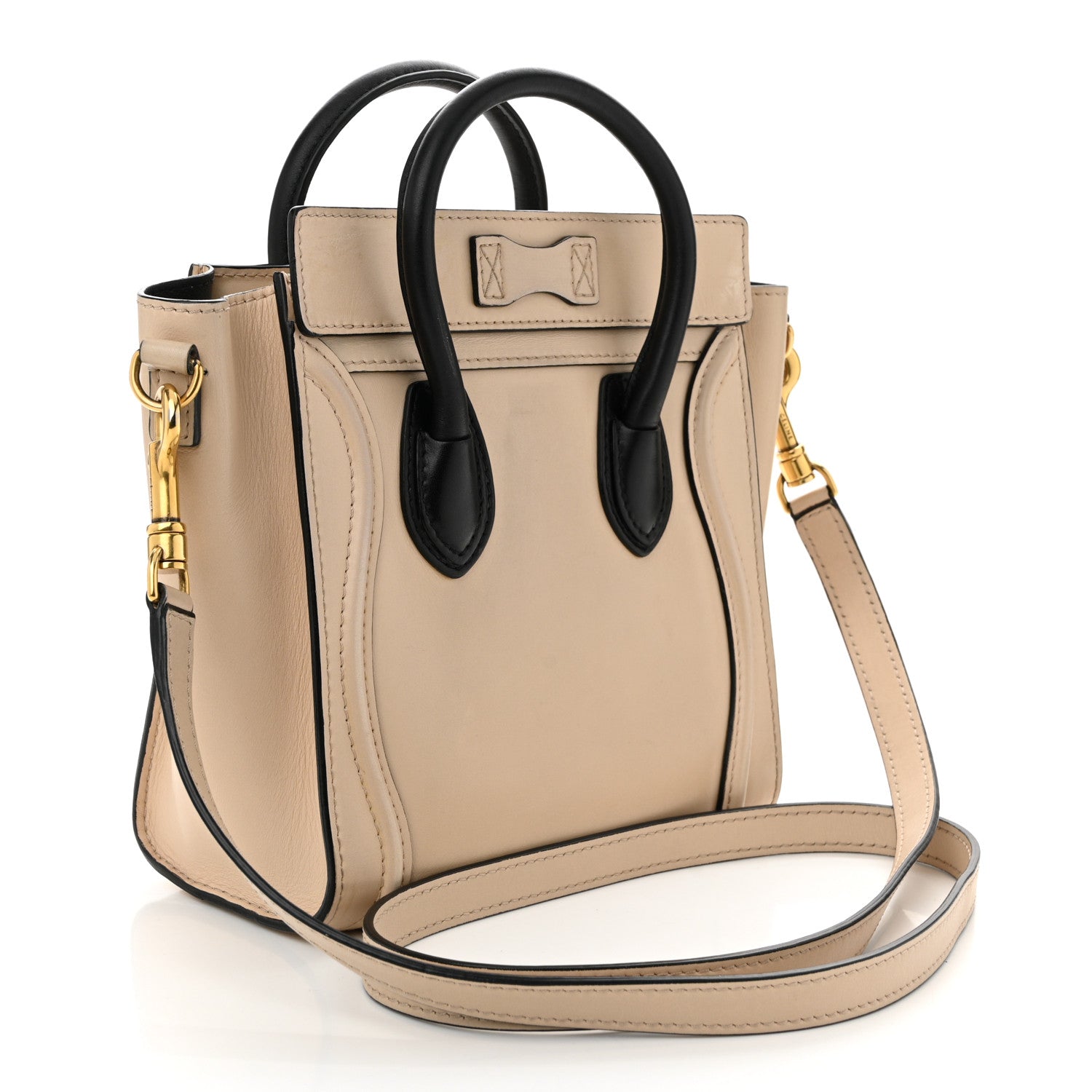 Smooth Calfskin Nano Luggage Powder Black