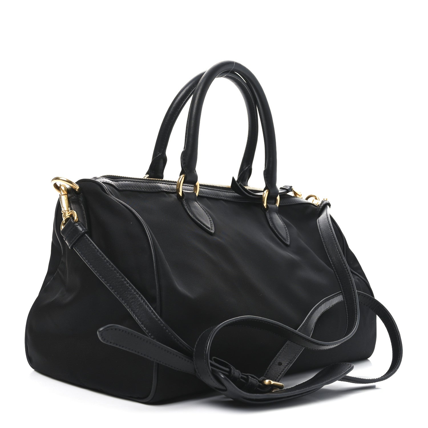 Tessuto Nylon Soft Calf Bauletto Black