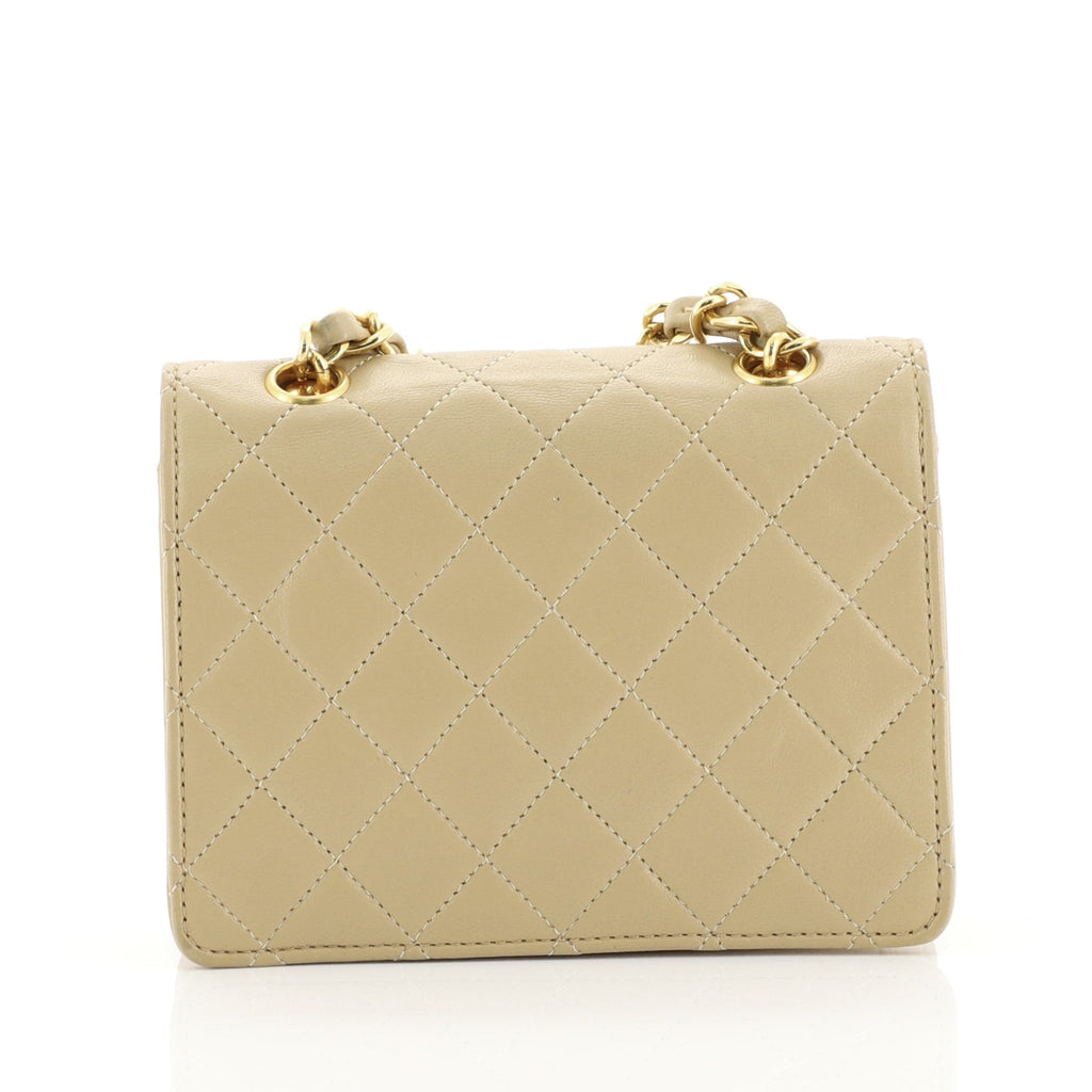 Vintage CC Chain Flap Bag Quilted Leather Extra Mini