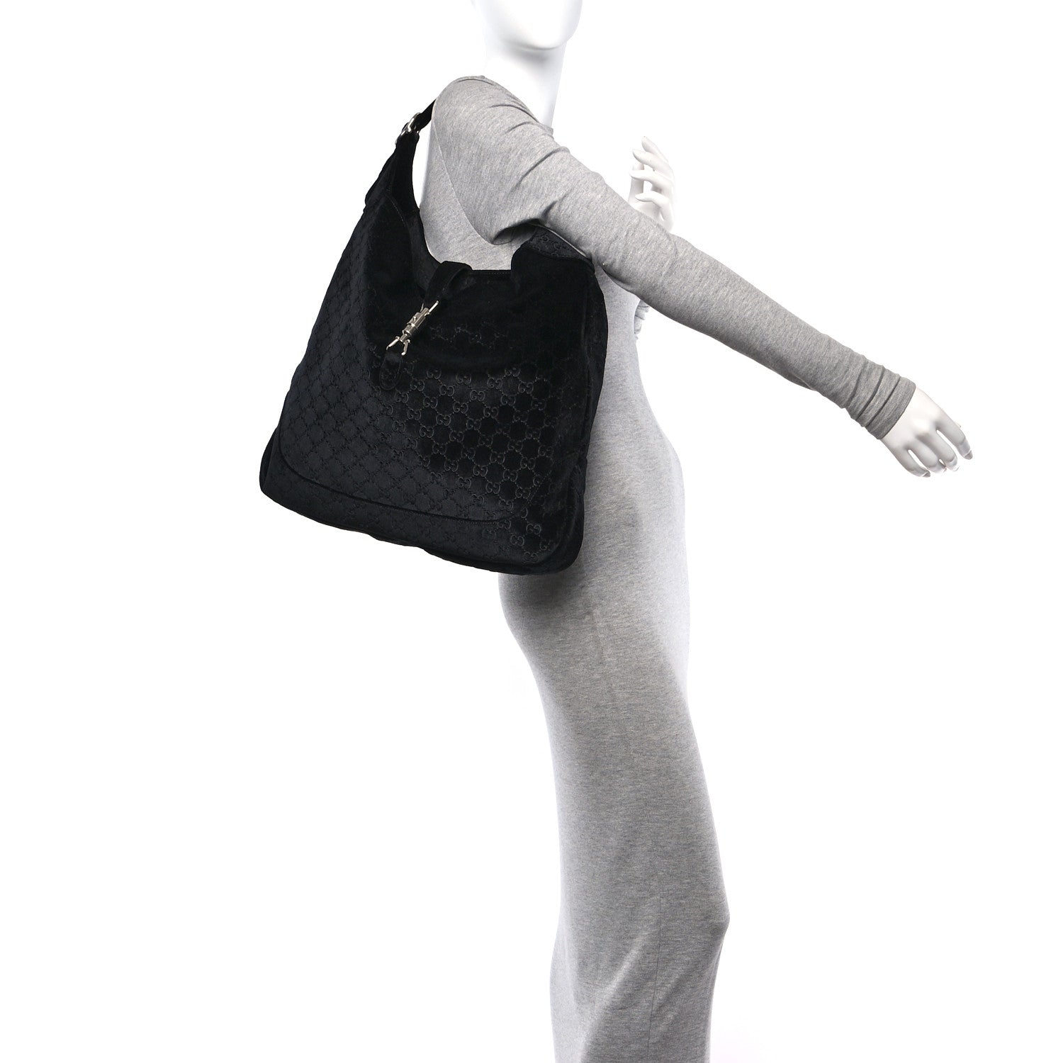 Velvet Large Jackie 1961 Shoulder Bag Black Black