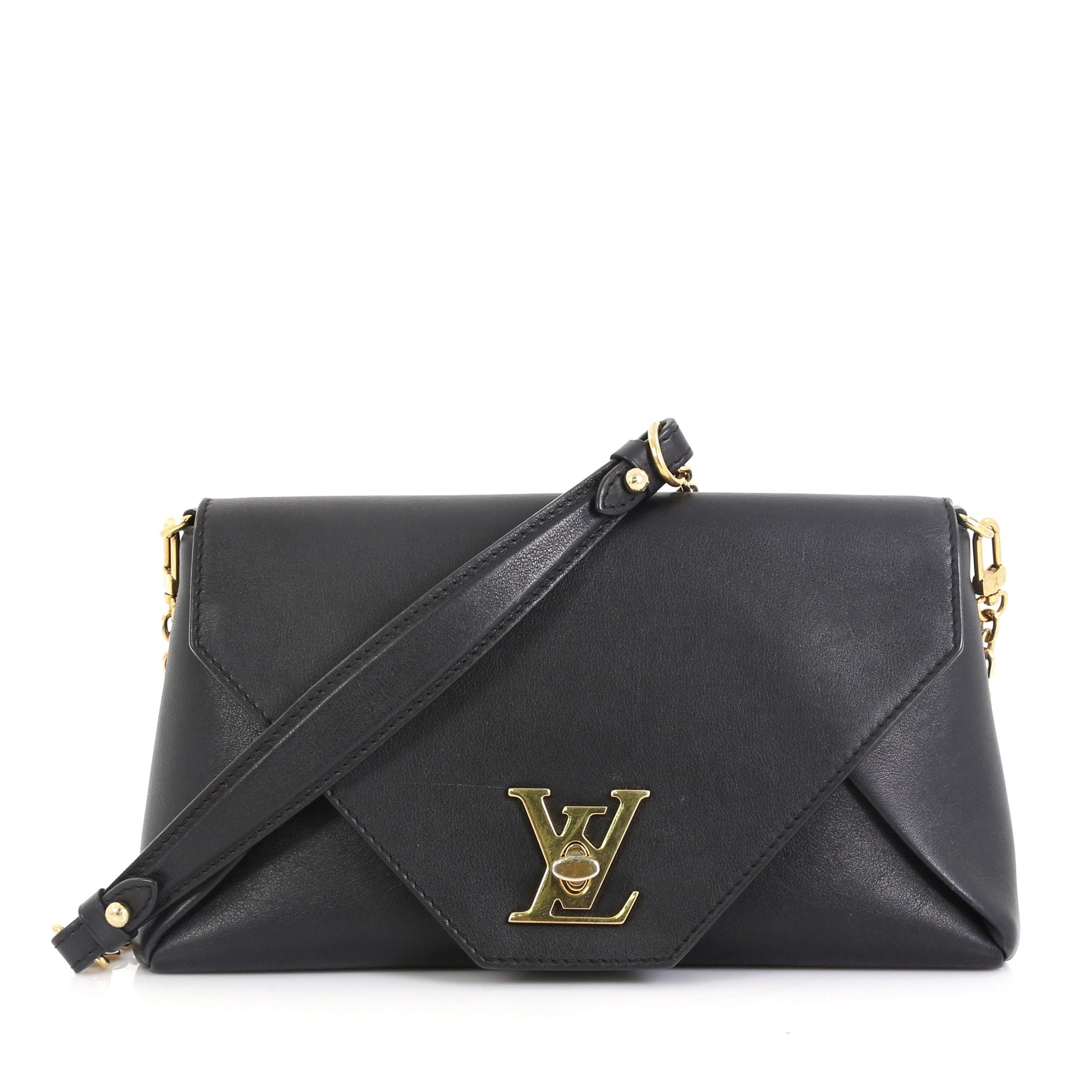 Love Note Chain Clutch Leather