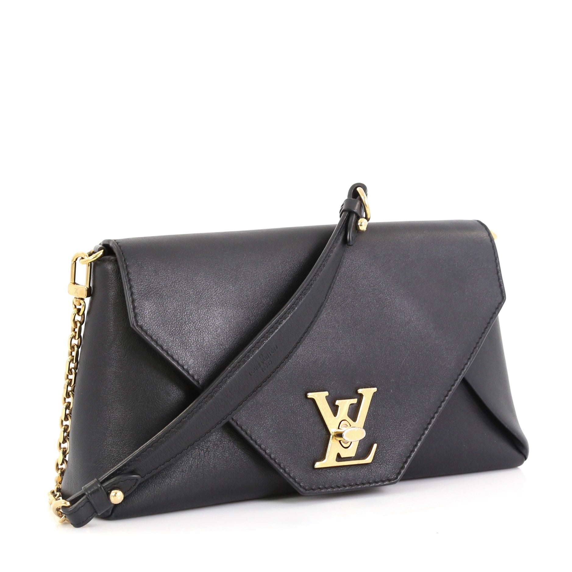 Love Note Chain Clutch Leather