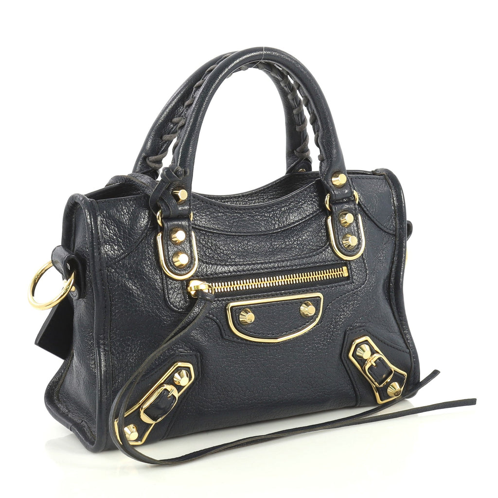 City Classic Metallic Edge Bag Leather Mini