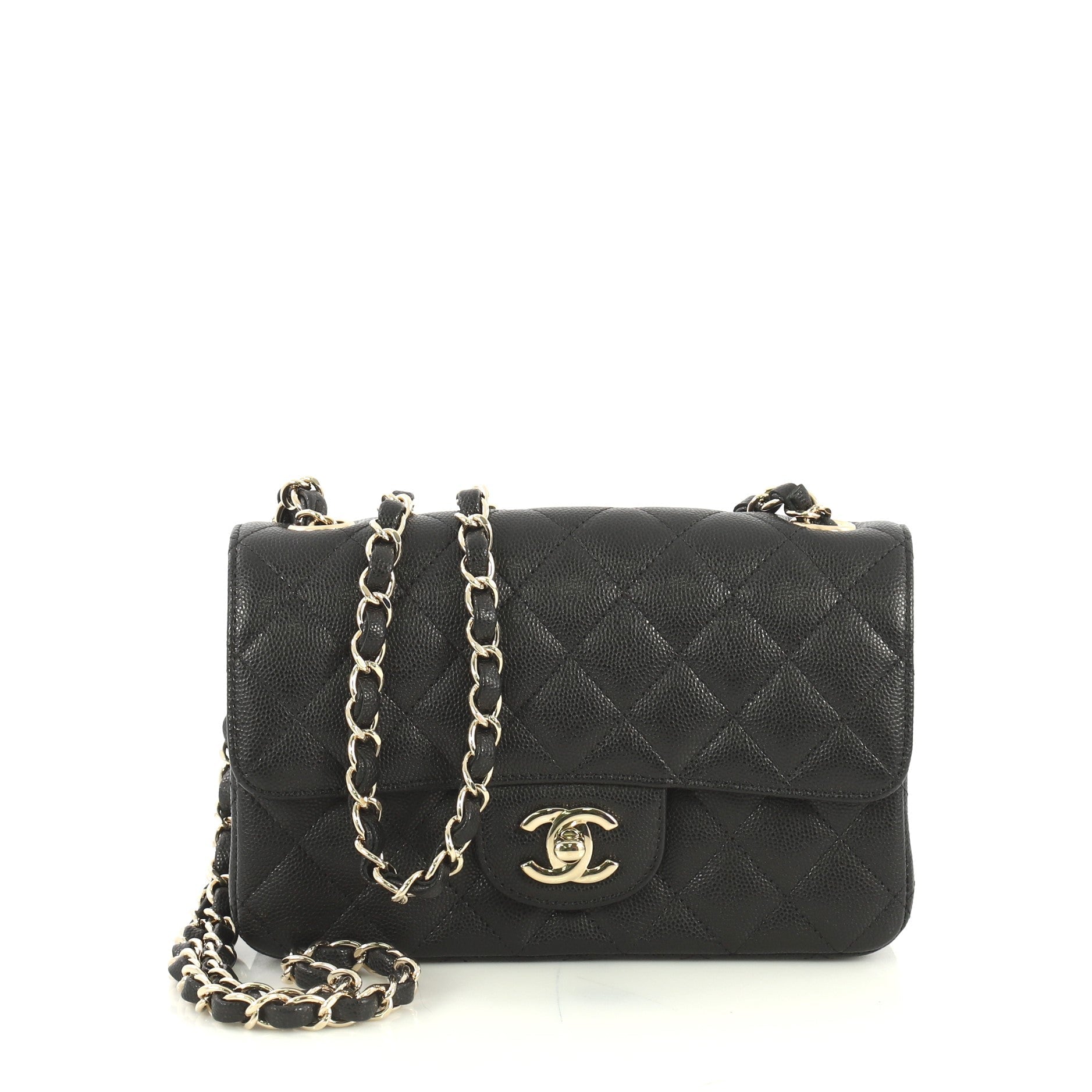 Classic Single Flap Bag Quilted Caviar Mini