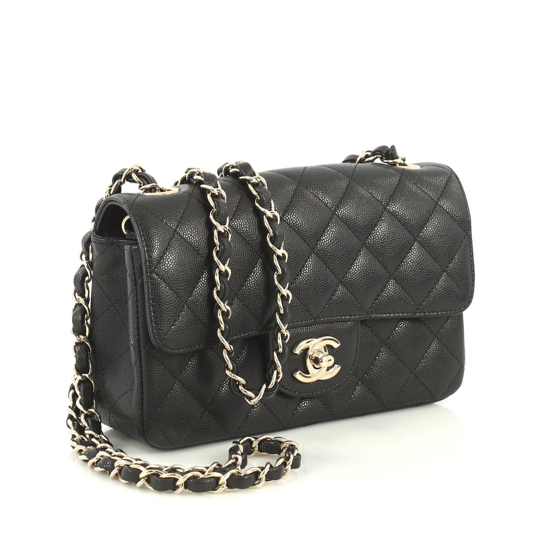Classic Single Flap Bag Quilted Caviar Mini