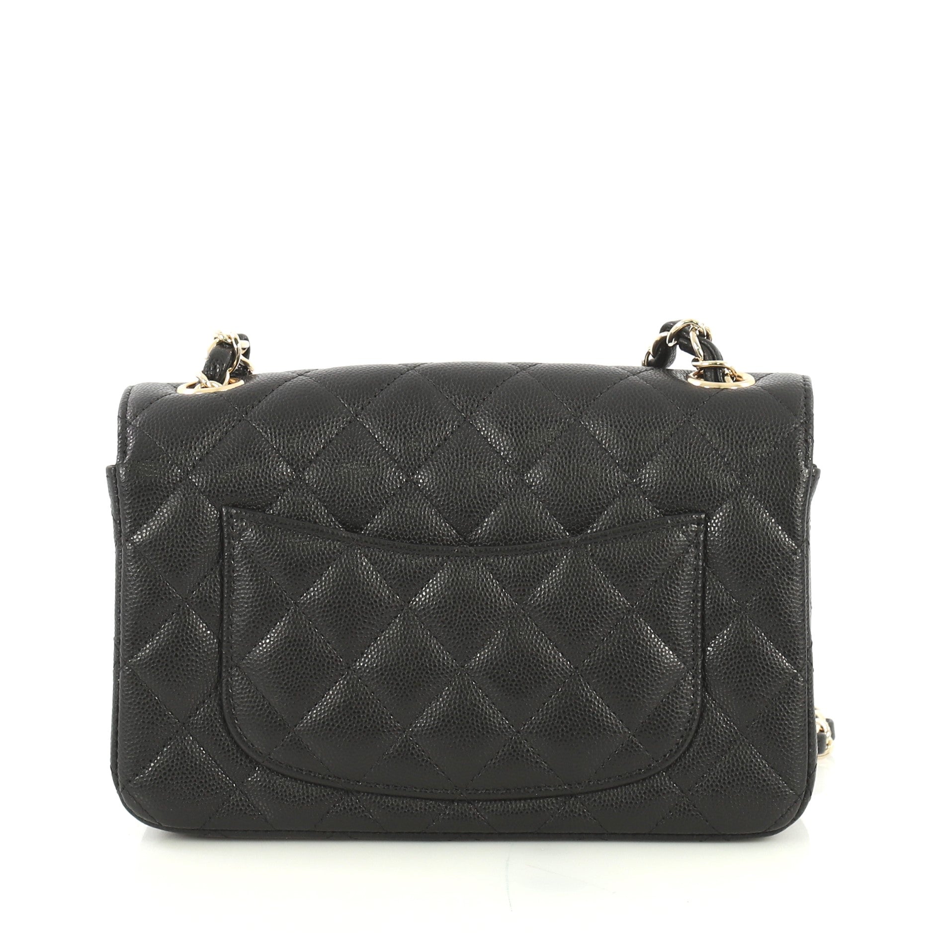 Classic Single Flap Bag Quilted Caviar Mini